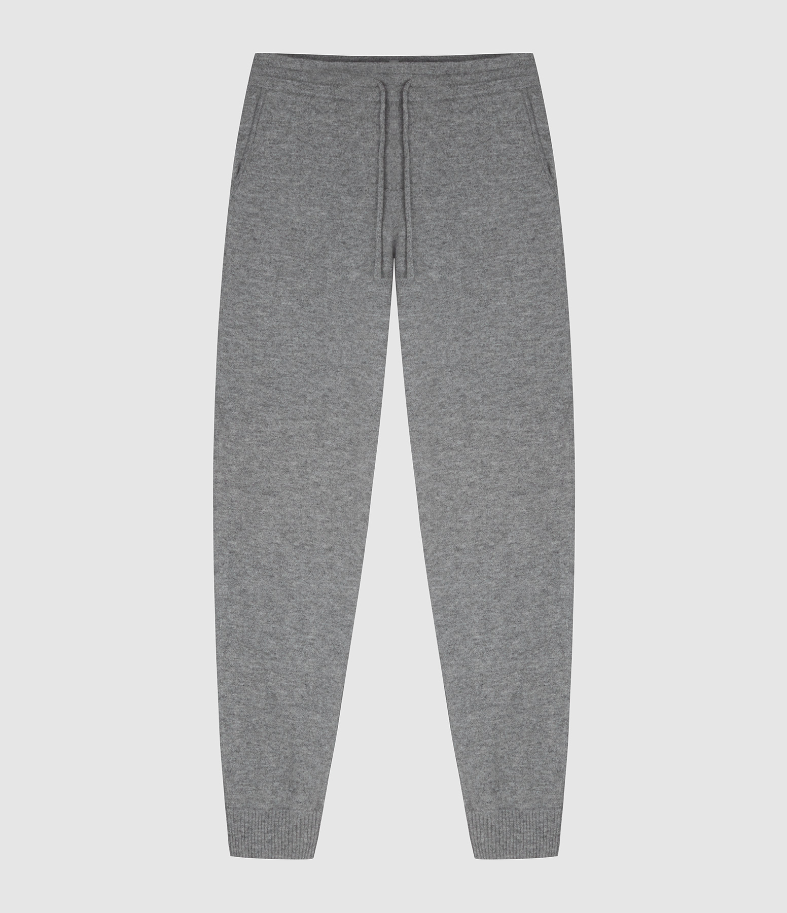 Straight-leg jogging bottoms in dark heather grey