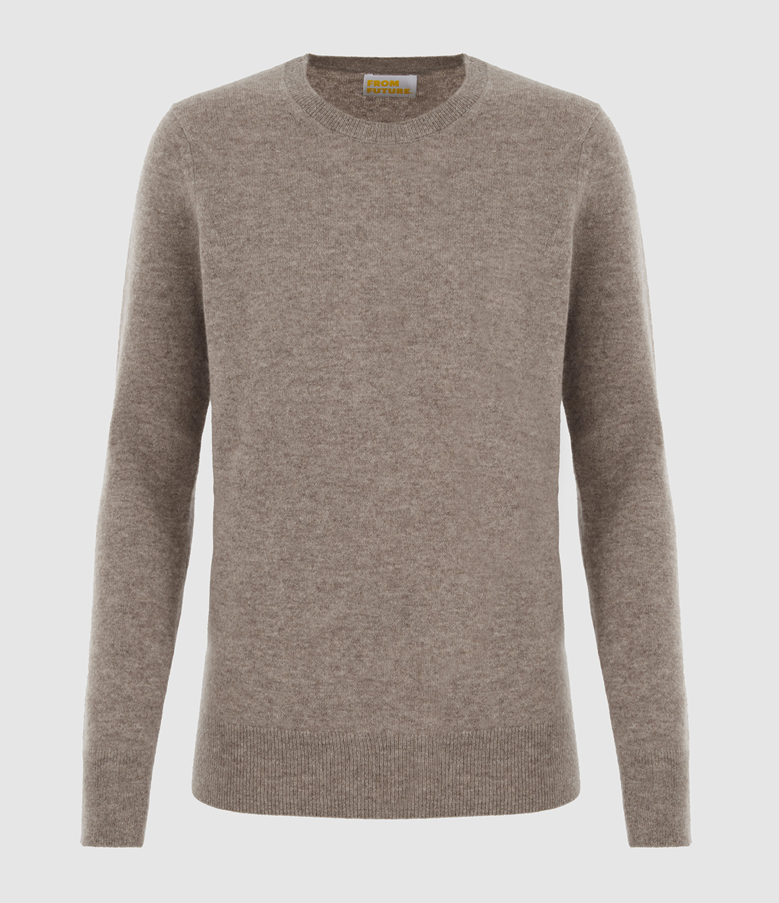 Taupe Round-Neck Jumper from China