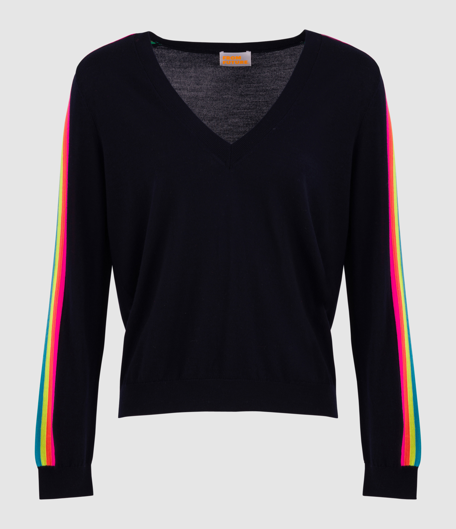 Navy V-neck jumper