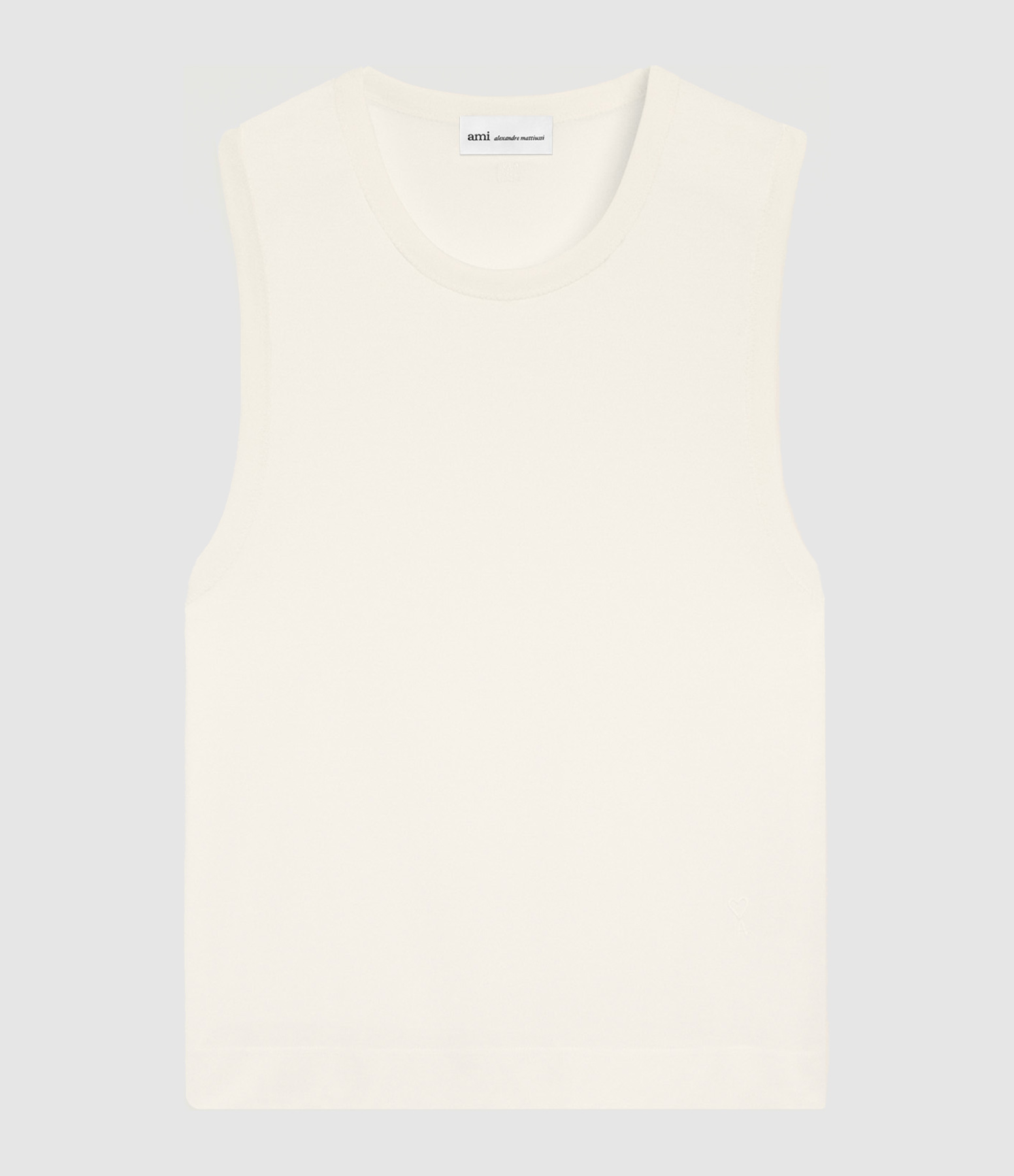 Classic Fit Top with ‘Ami De Coeur’ Patch in Cream White