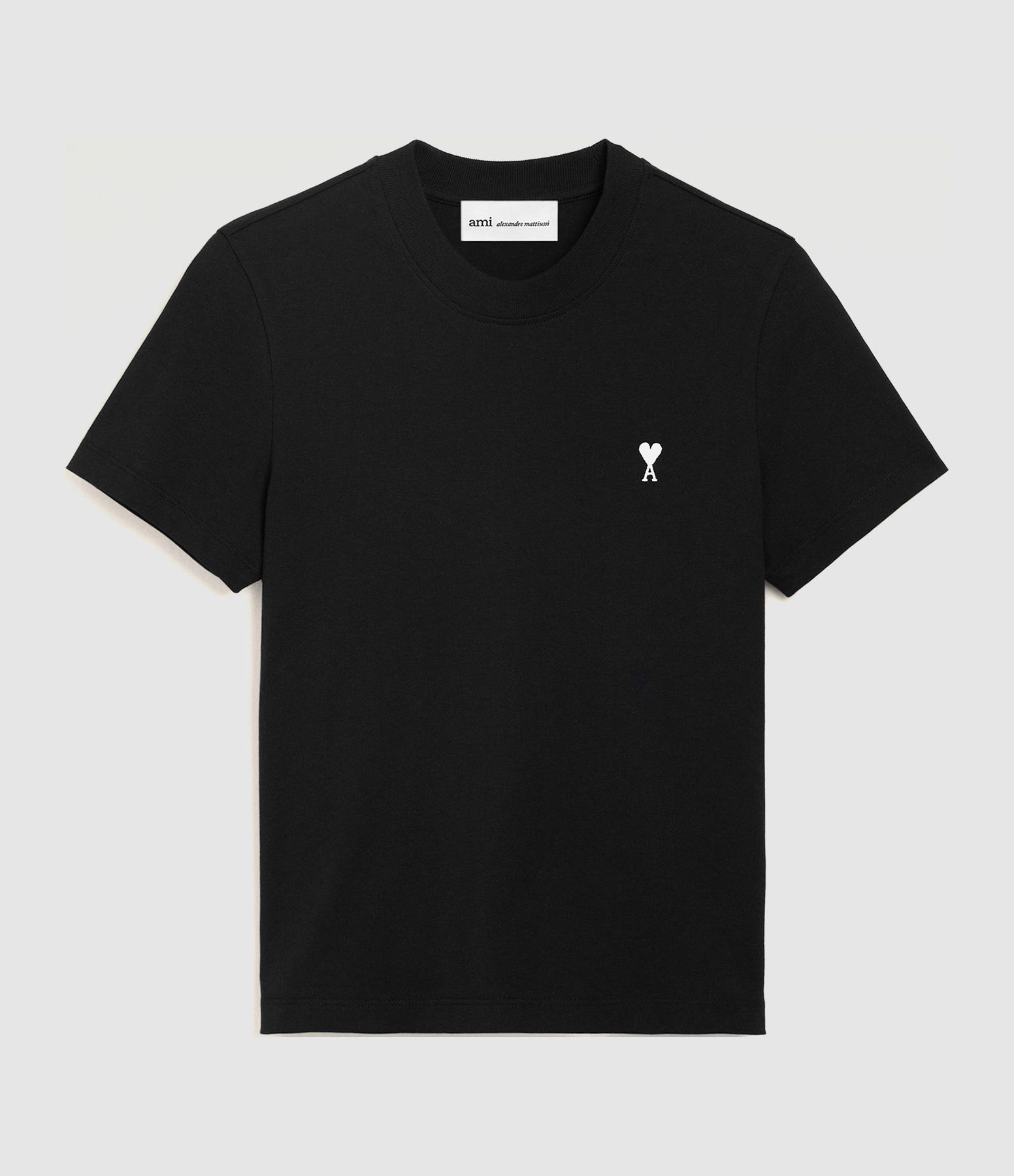 Contrasted 'Ami de Cœur' T-shirt – Black, White, Cream