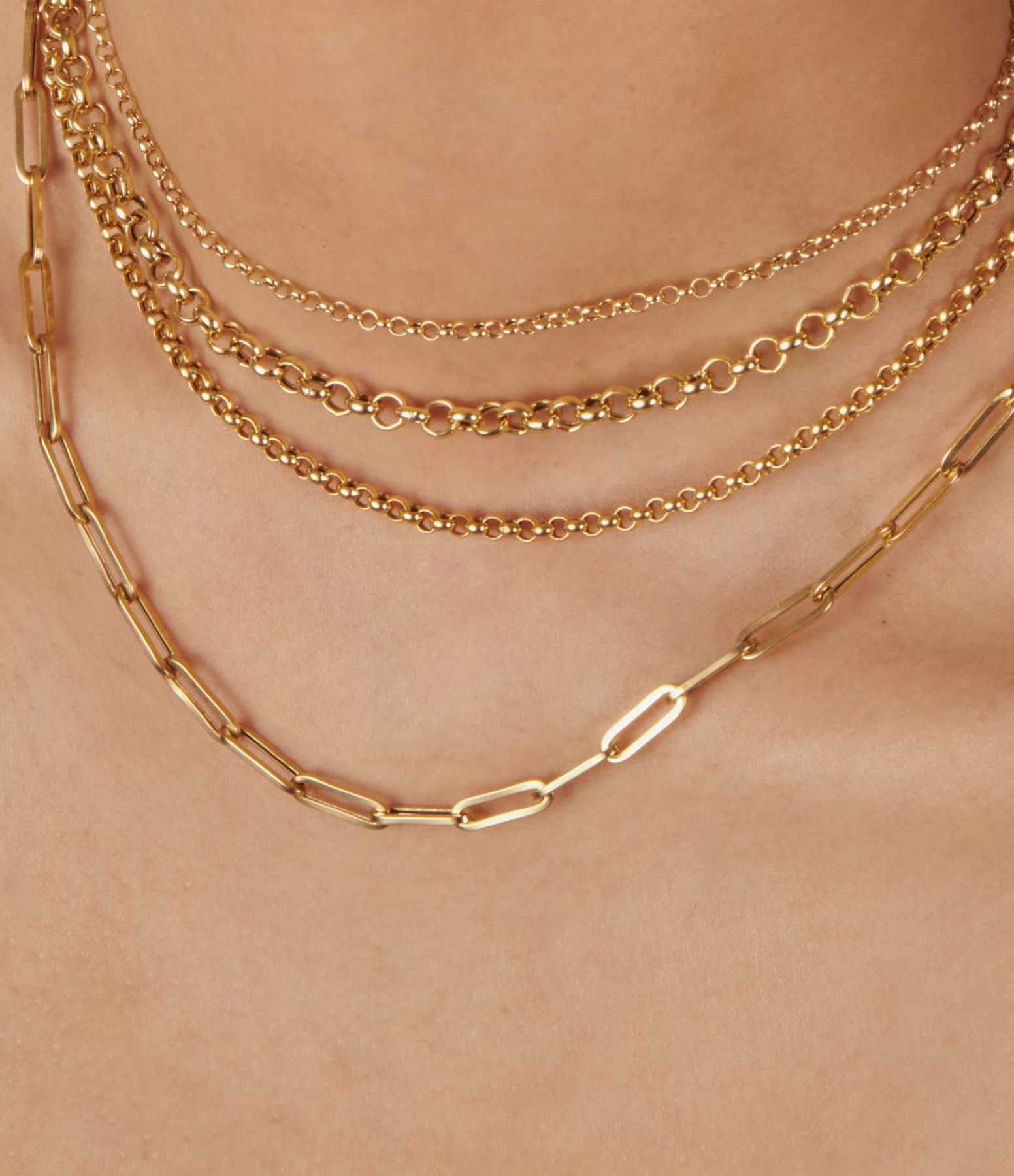 Jaseron 14-carat yellow gold chain, 40 cm