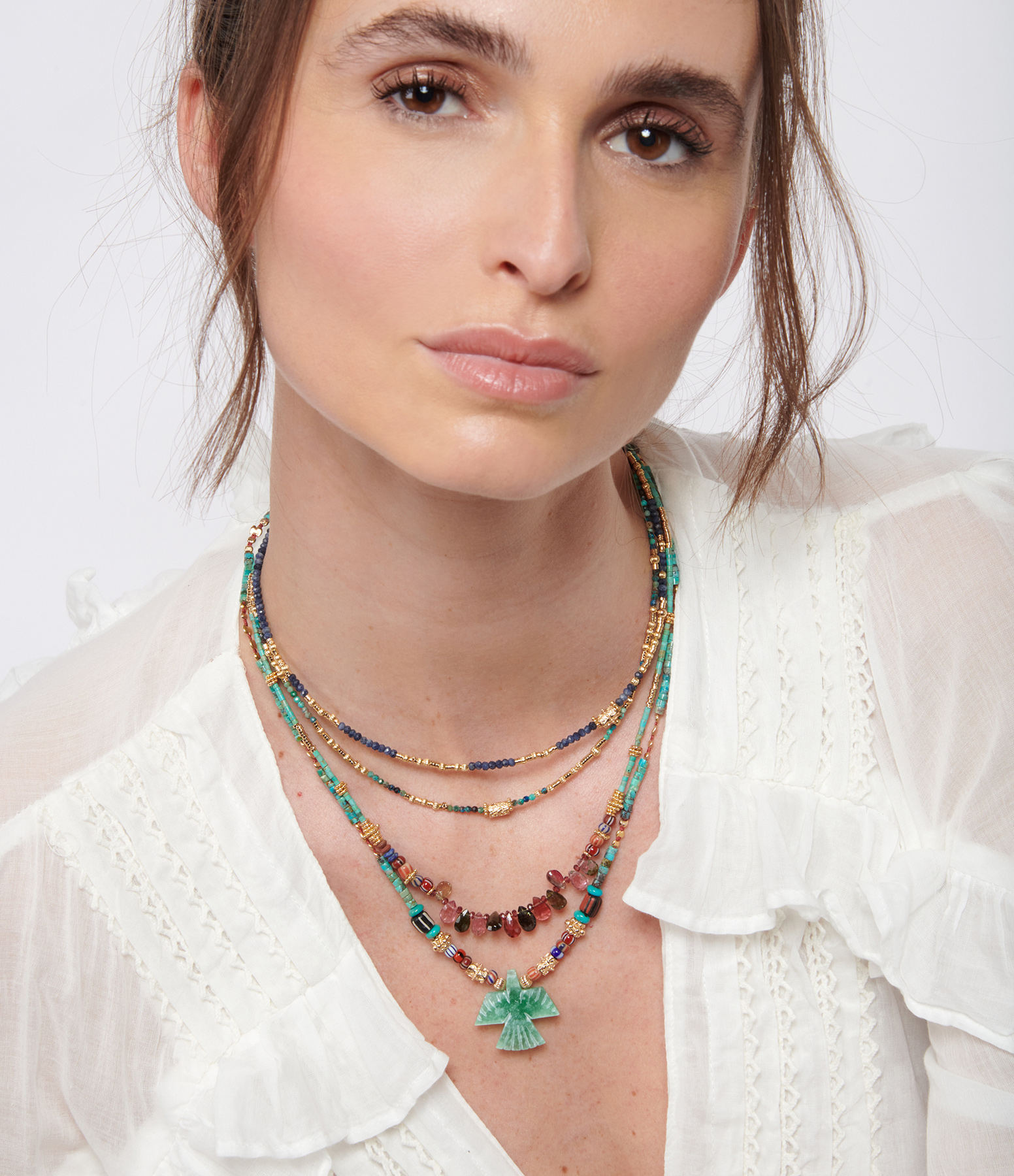 Thais Sapphire Blue Necklace