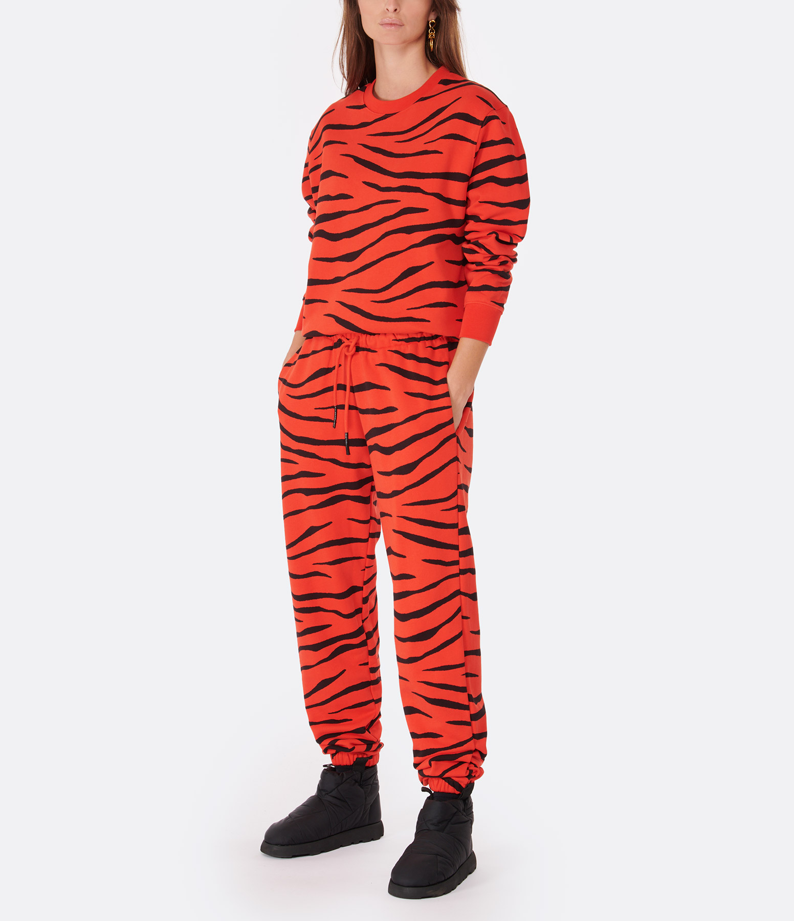 Calypso Cotton Zebra Red Cayenne Jogging Trousers
