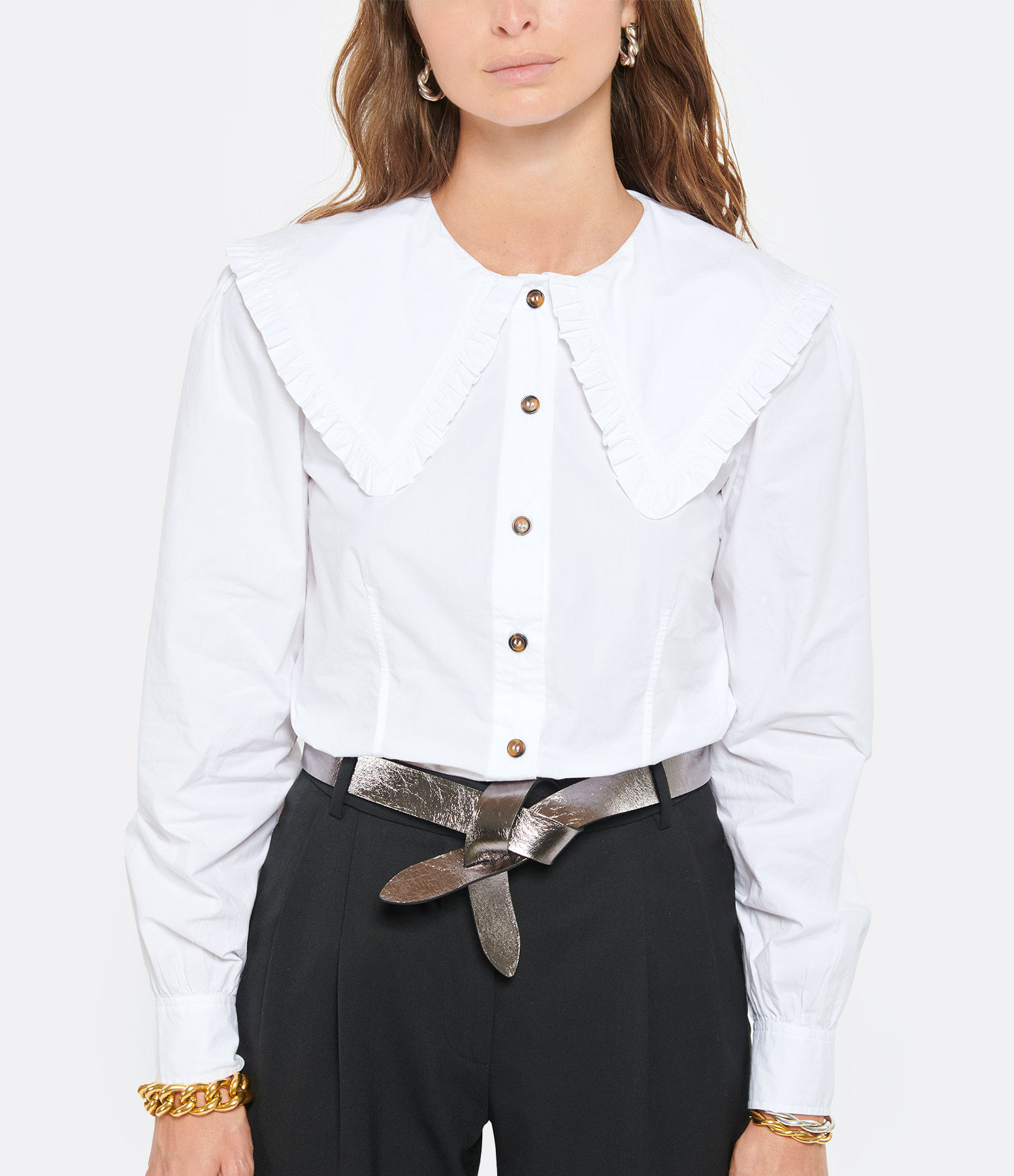 White Cotton Poplin Shirt