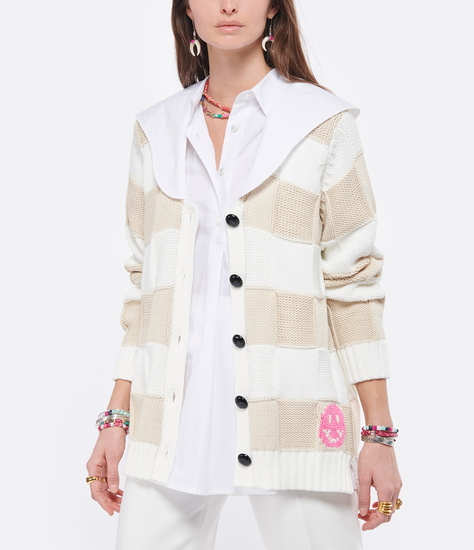 Egret Cotton Cardigan