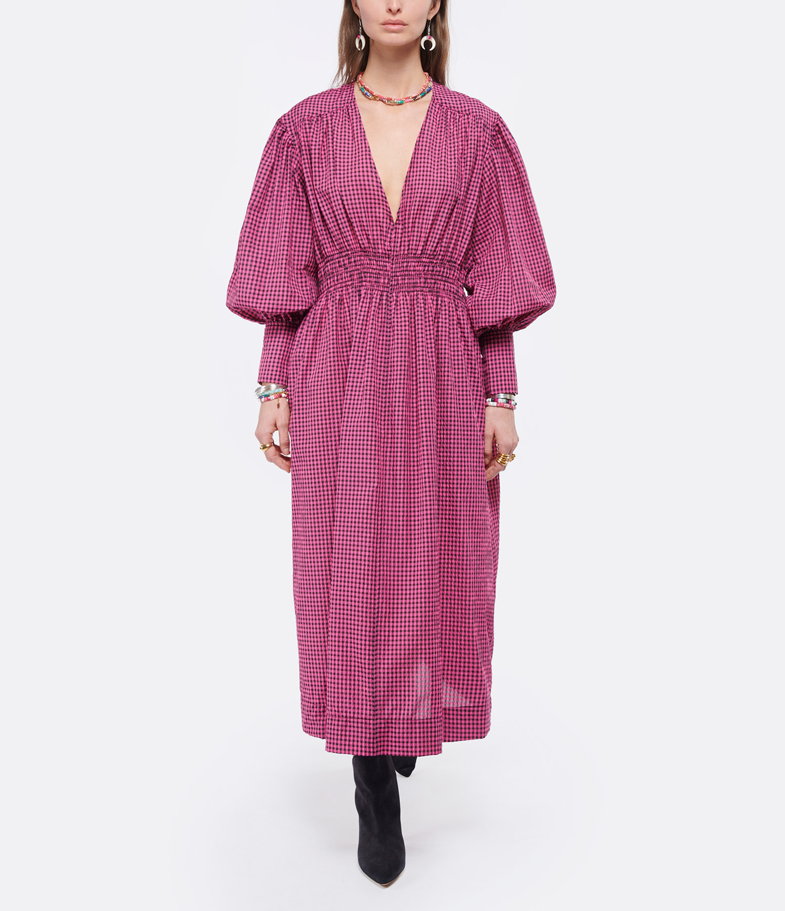 Long Carmine Pink Dress
