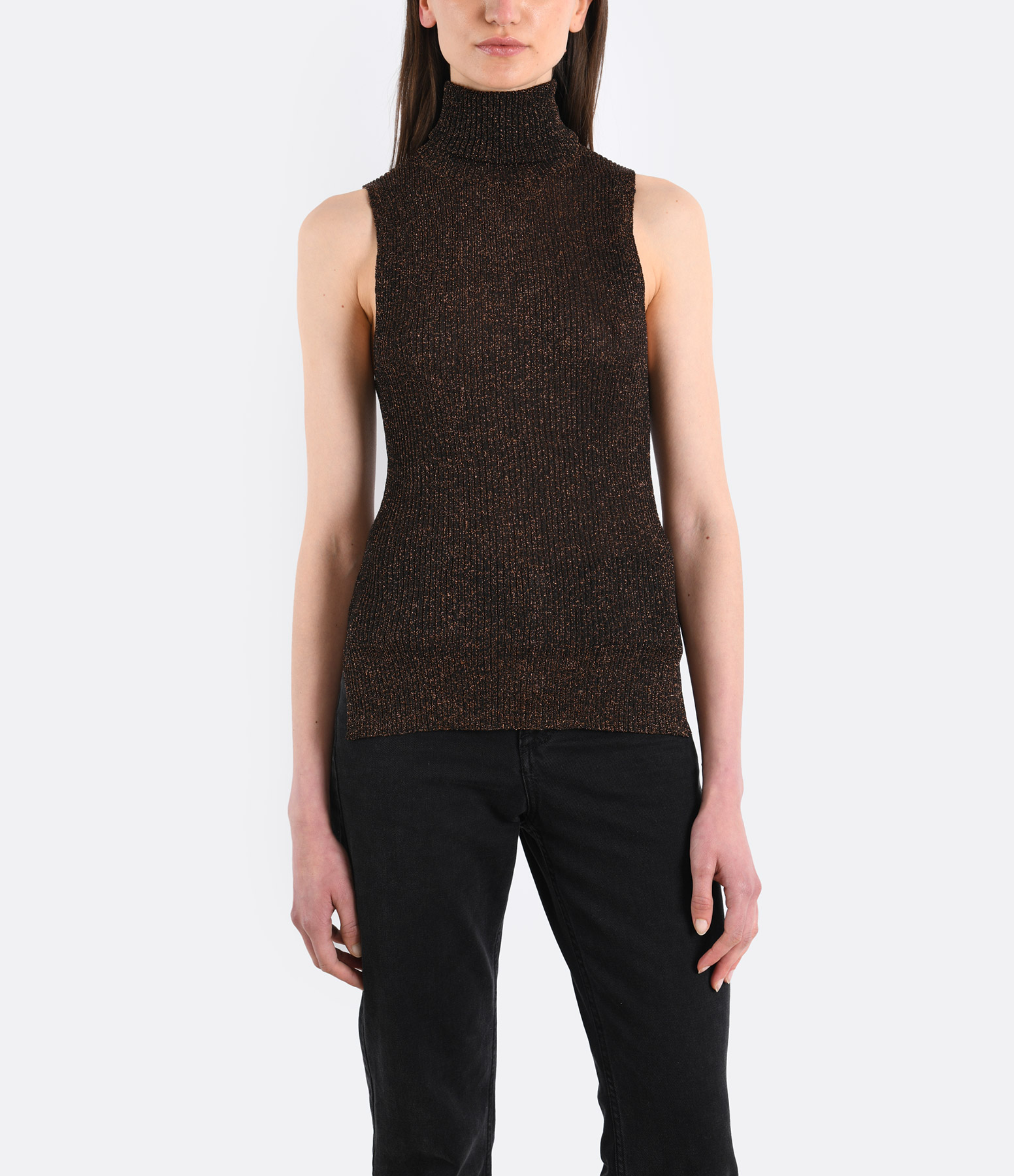 Copper Sleeveless Top