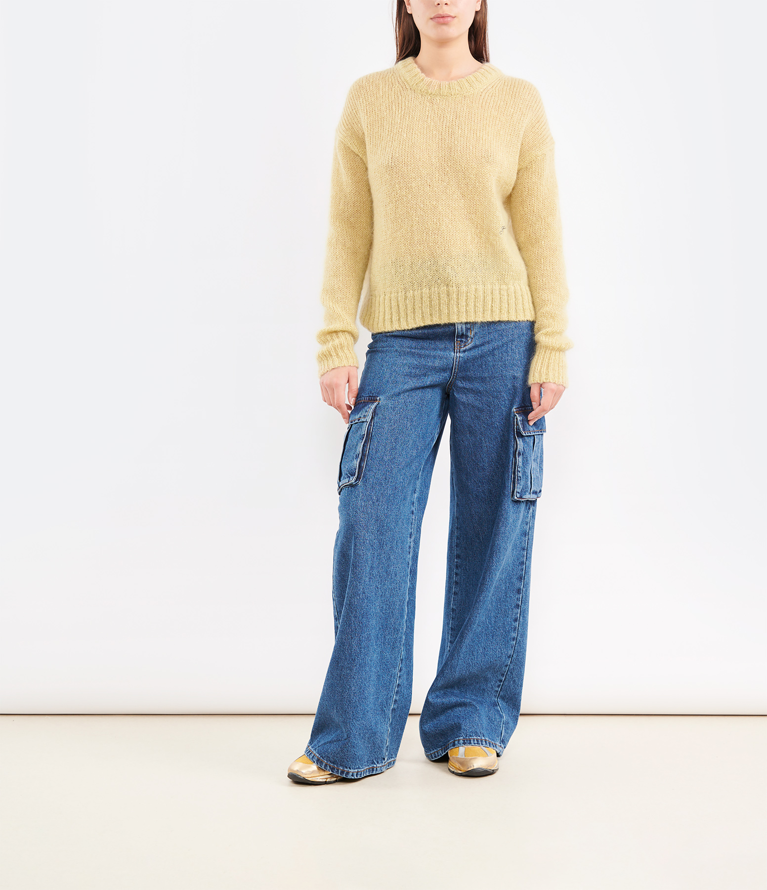 Beige Round-Neck Jumper