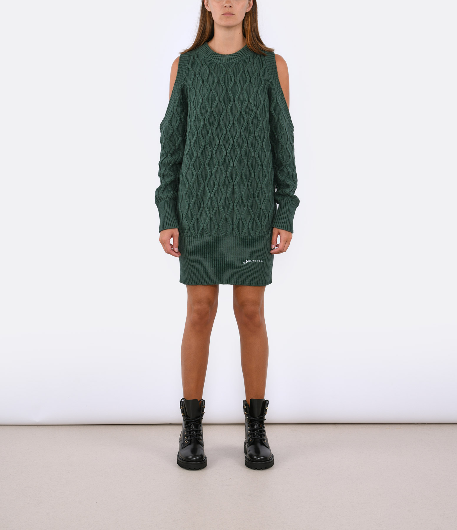 Green Off-the-Shoulder Jumper