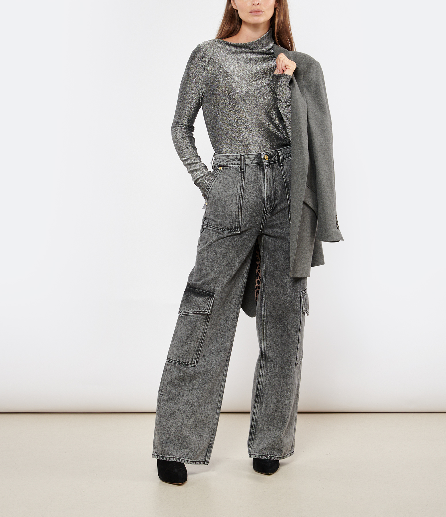 Jean, Snow-Washed Denim, Black-Washed