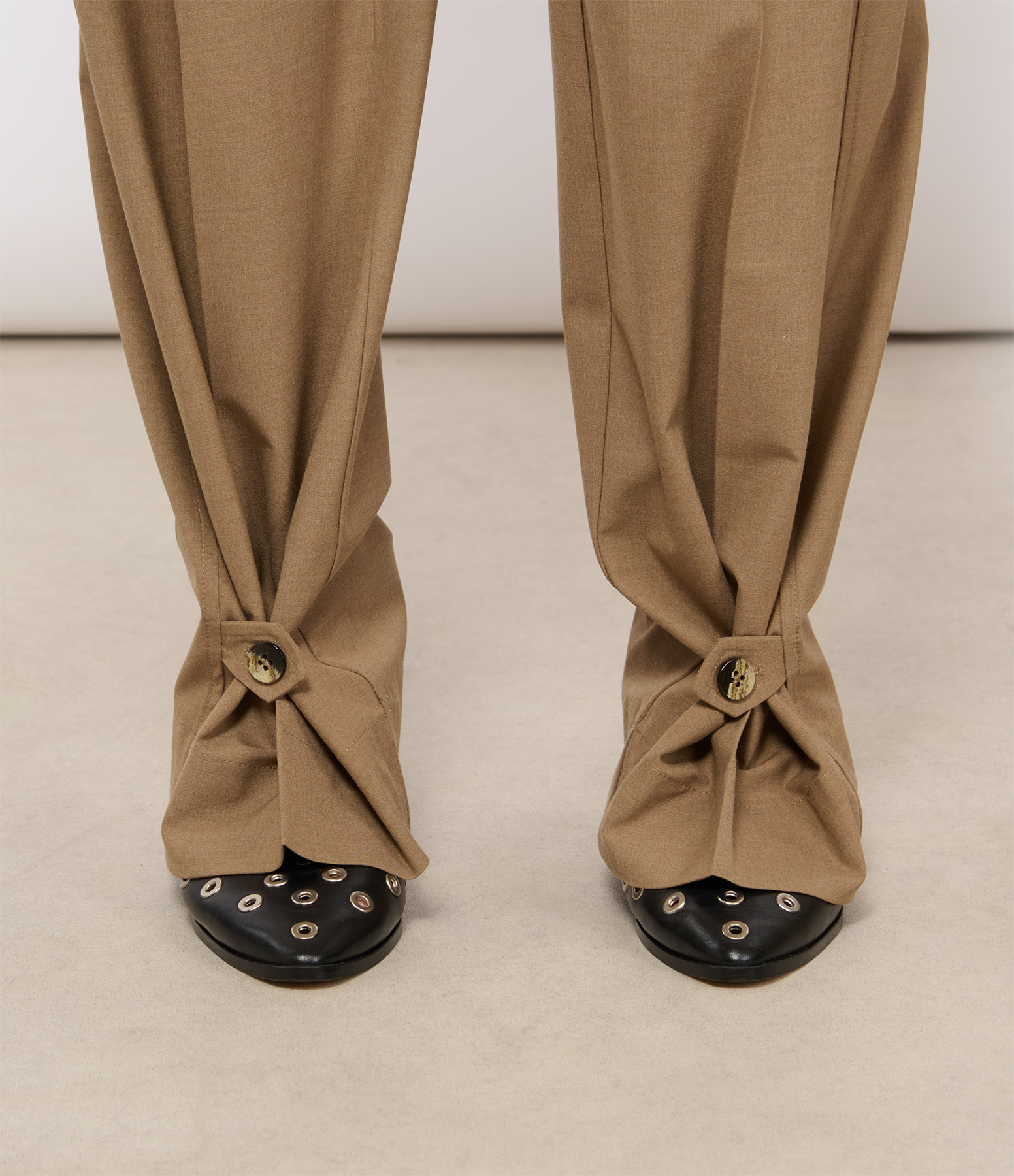 Tiger's Eye Melange Drapey Trousers