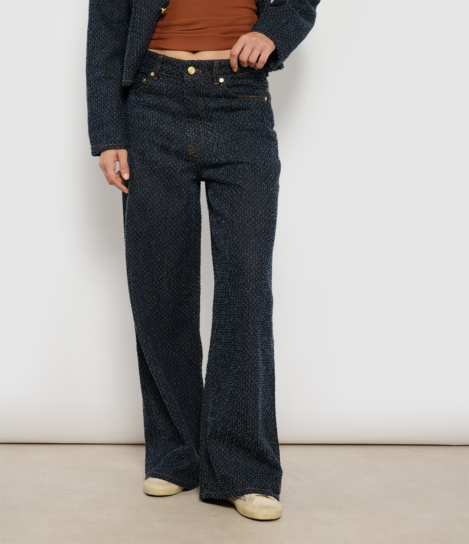 Jean Fluffy Denim Wide Rinse