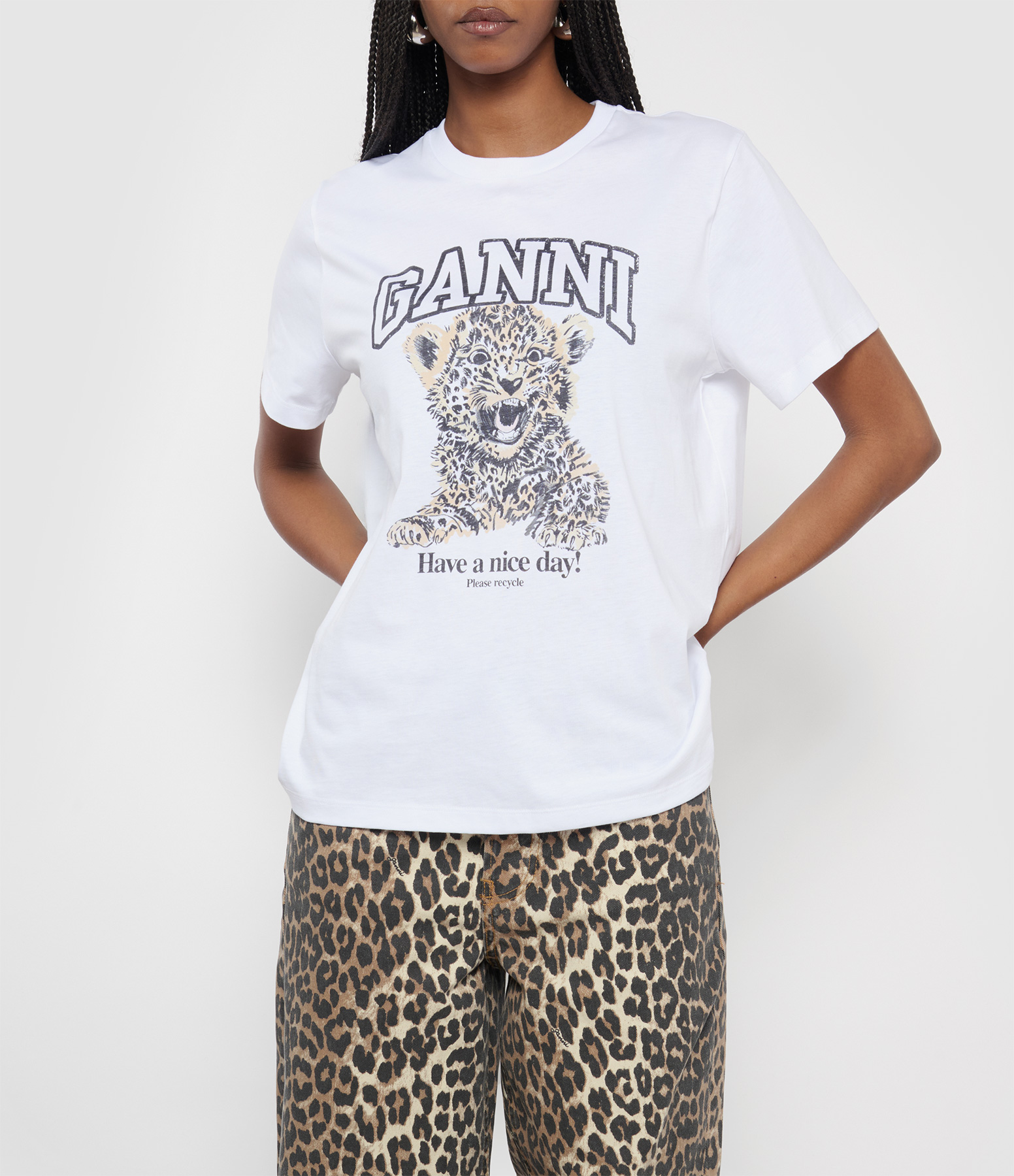 Basic Leopard Print Relaxed Fit T-shirt – Leo