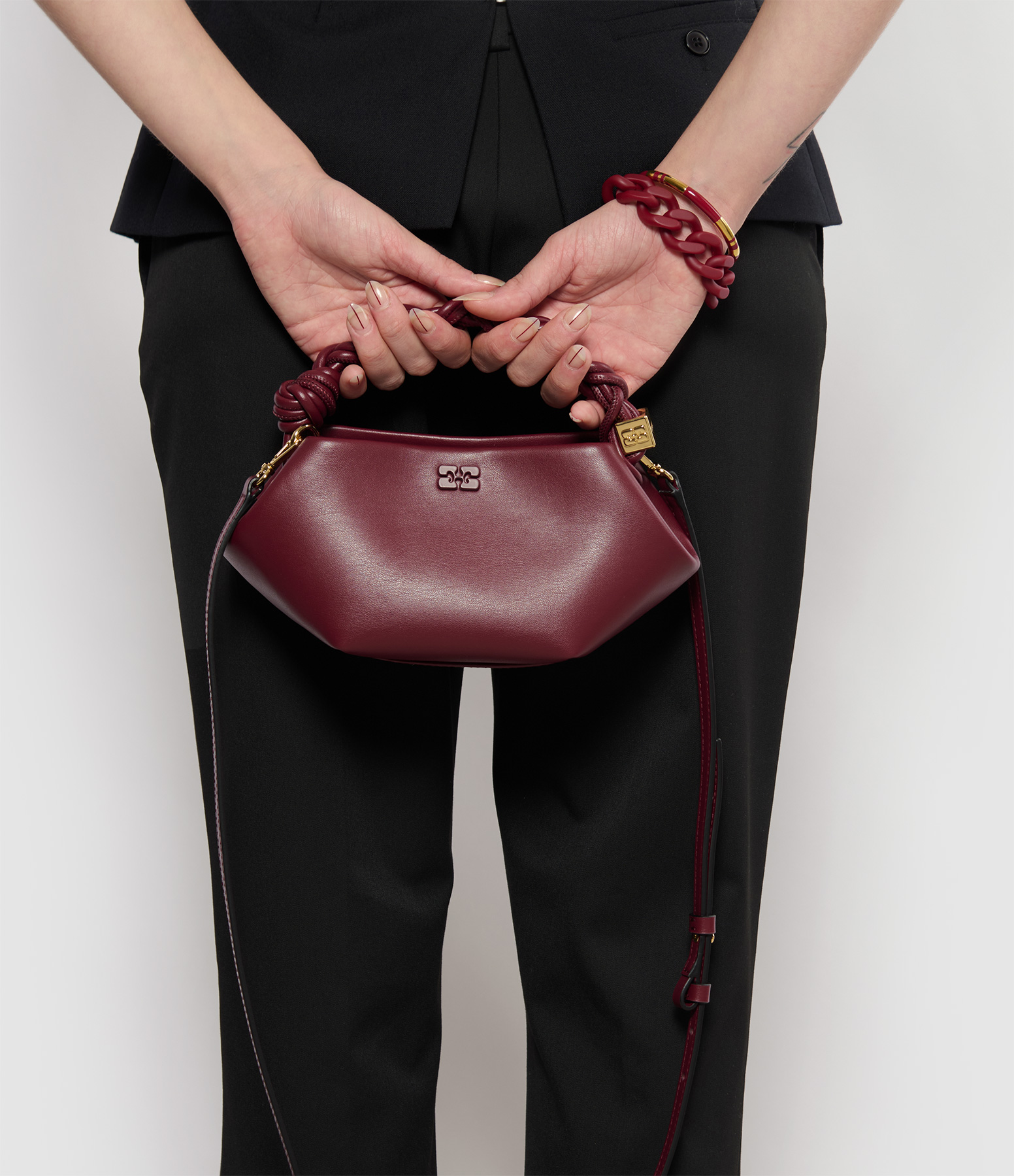 Mini Bou Bag in Burgundy