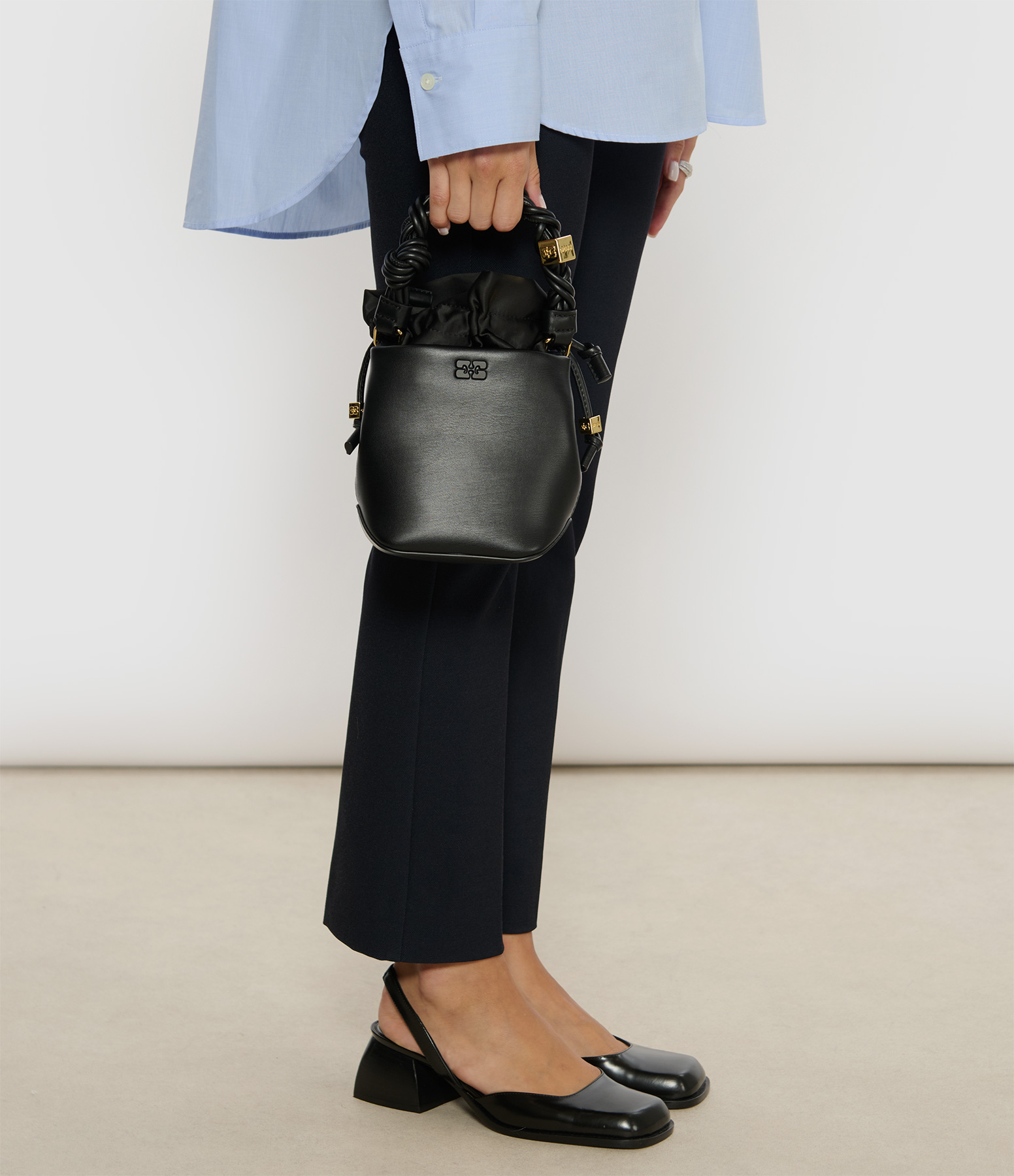 Mini Black Bucket Bag