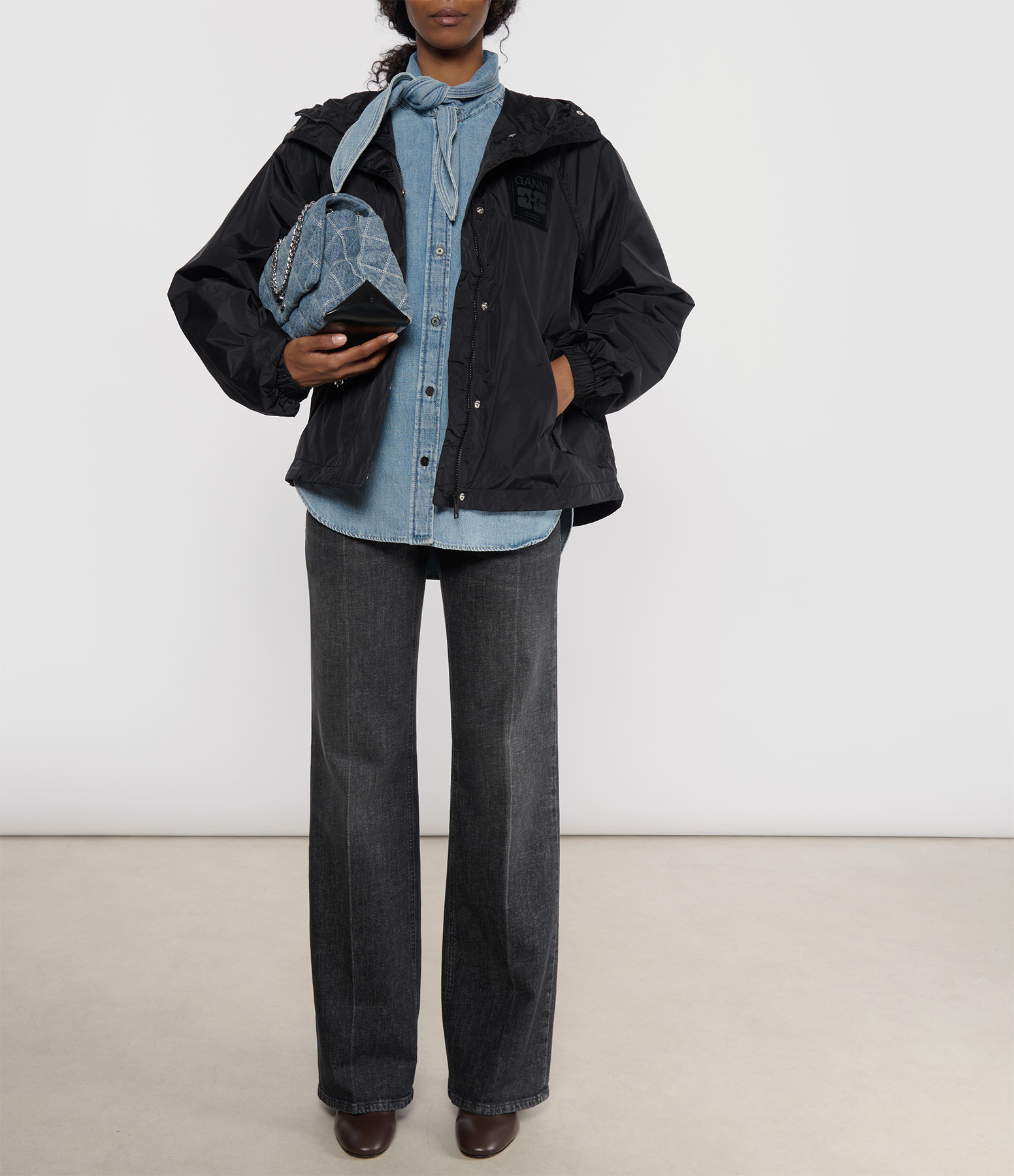 Black Flyweight Nylon Jacket
