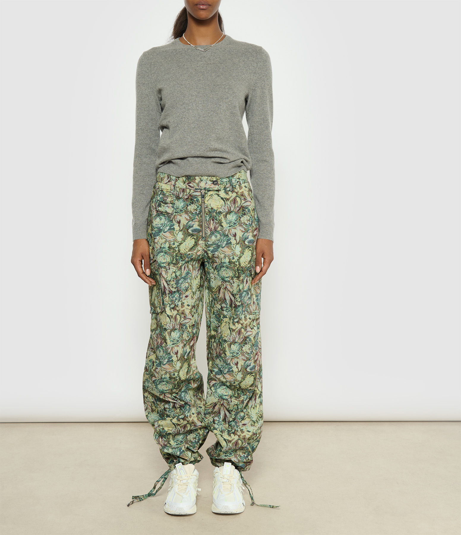 Jadeite Printed Stretch Trousers