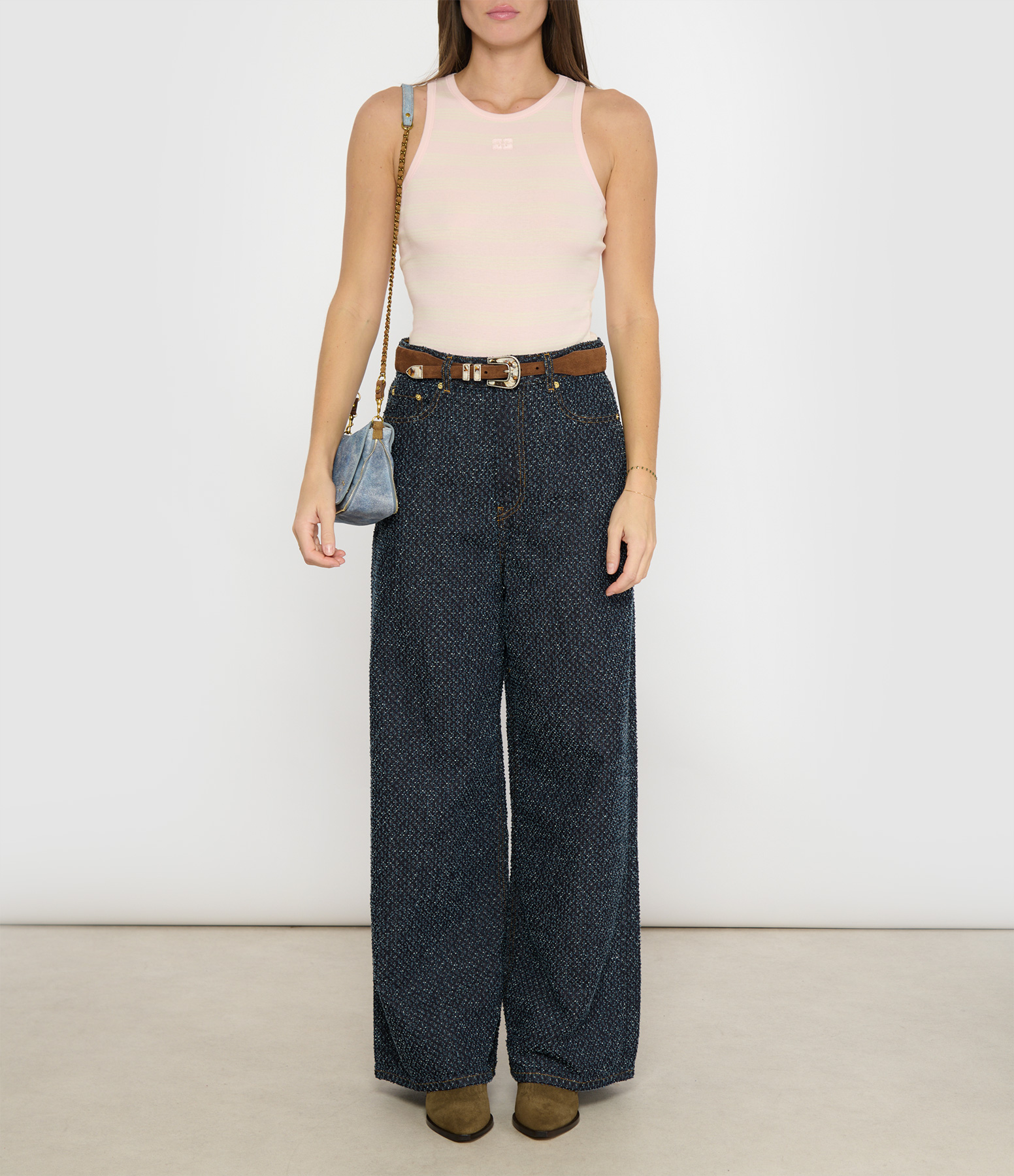 Jean Tweed Baggy Rinse Denim