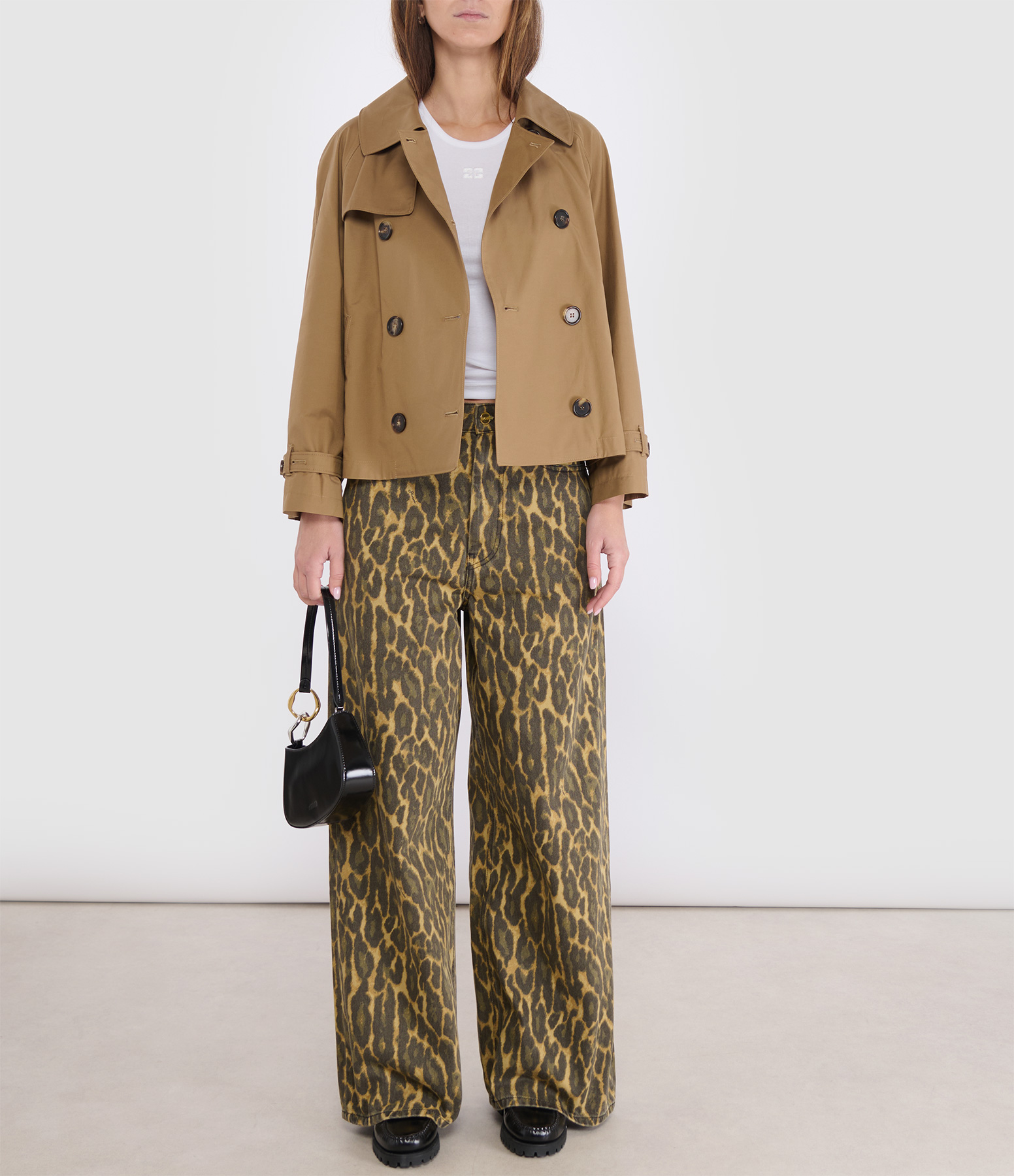 Khaki Baggy Denim Trousers