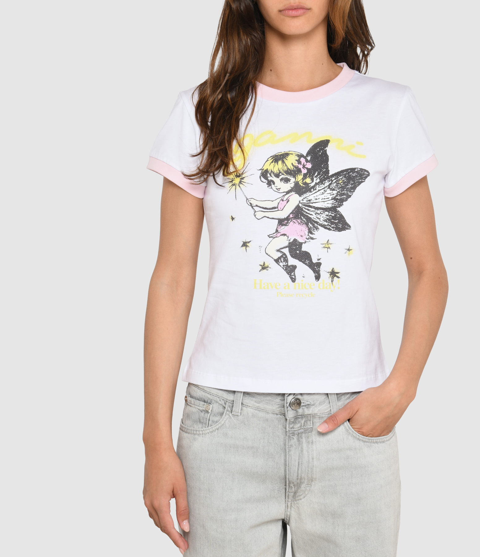 Basic Baby Fit Fairy T-shirt in Bright White
