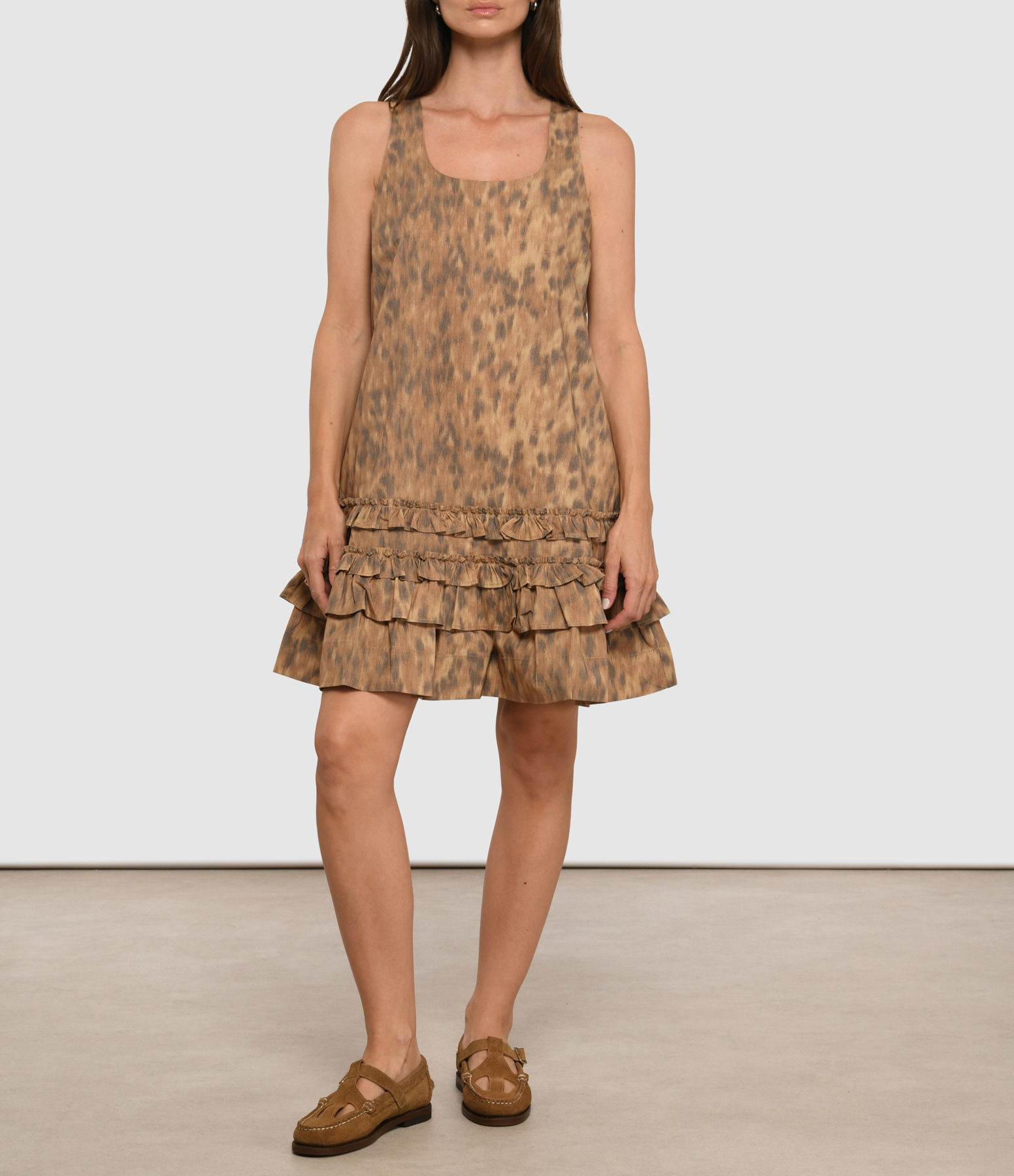 Burro Printed U-Neck Dress