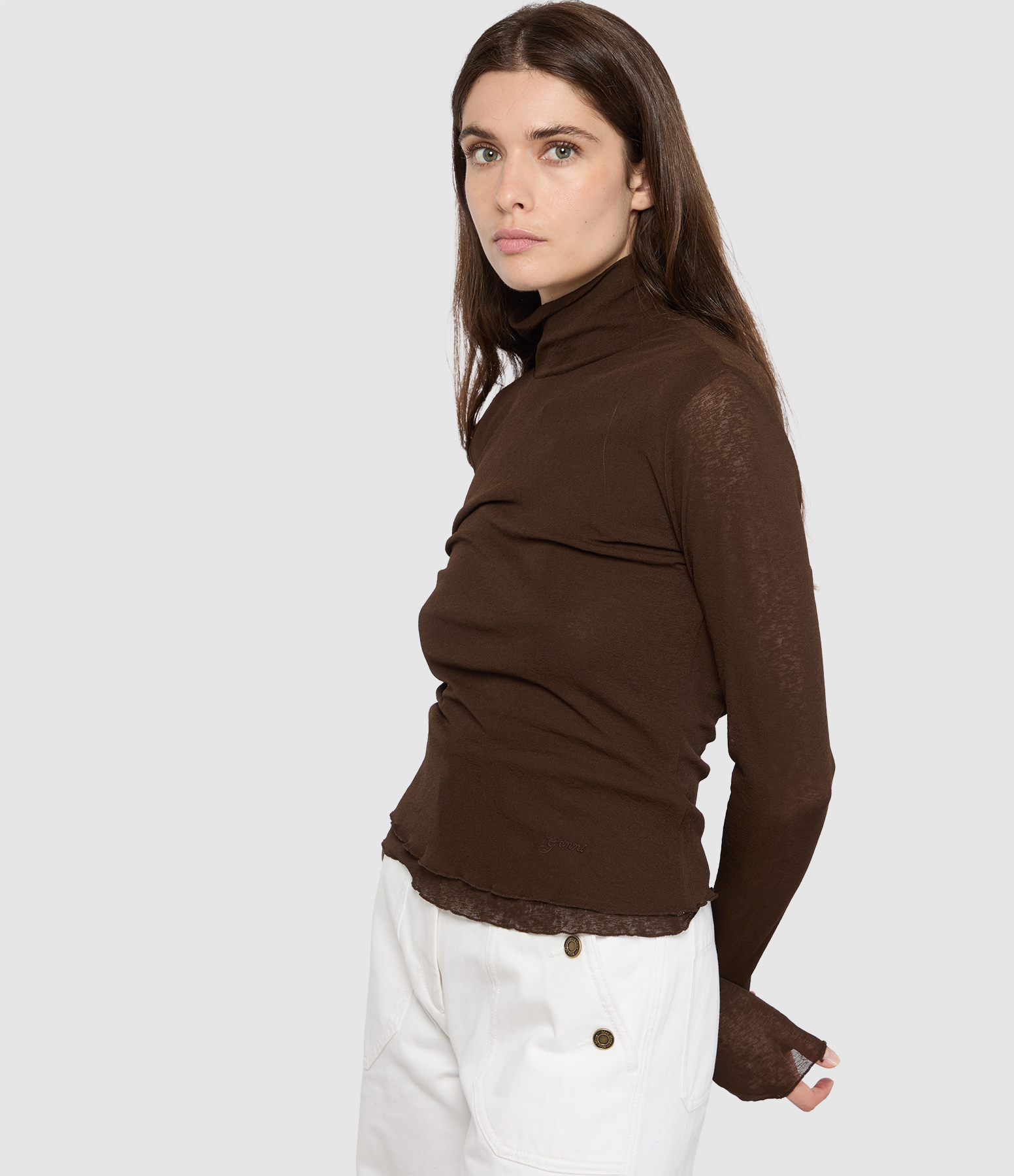 Marl Mesh Demitasse Jumper
