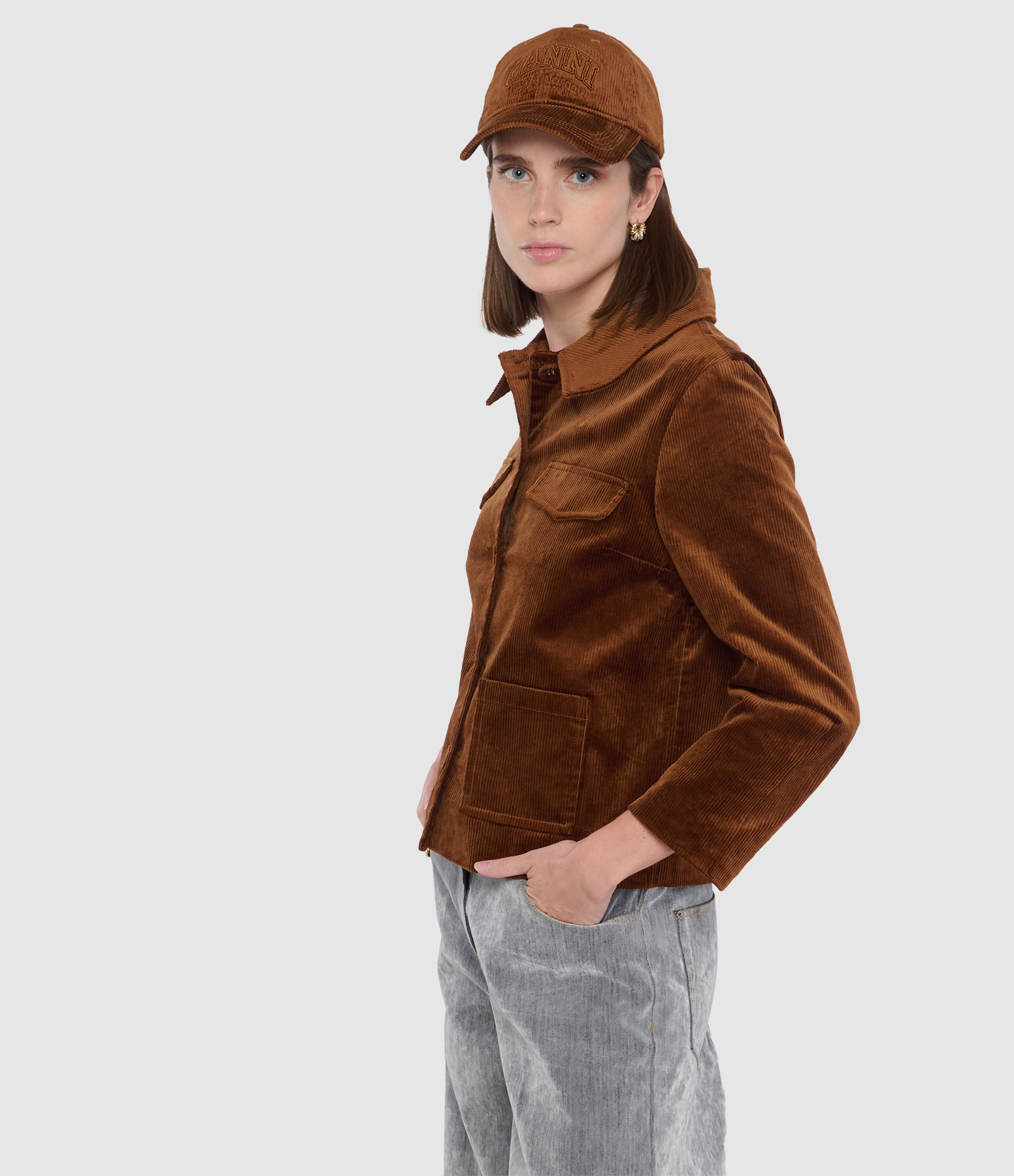 Tortoise Shell Corduroy Blazer