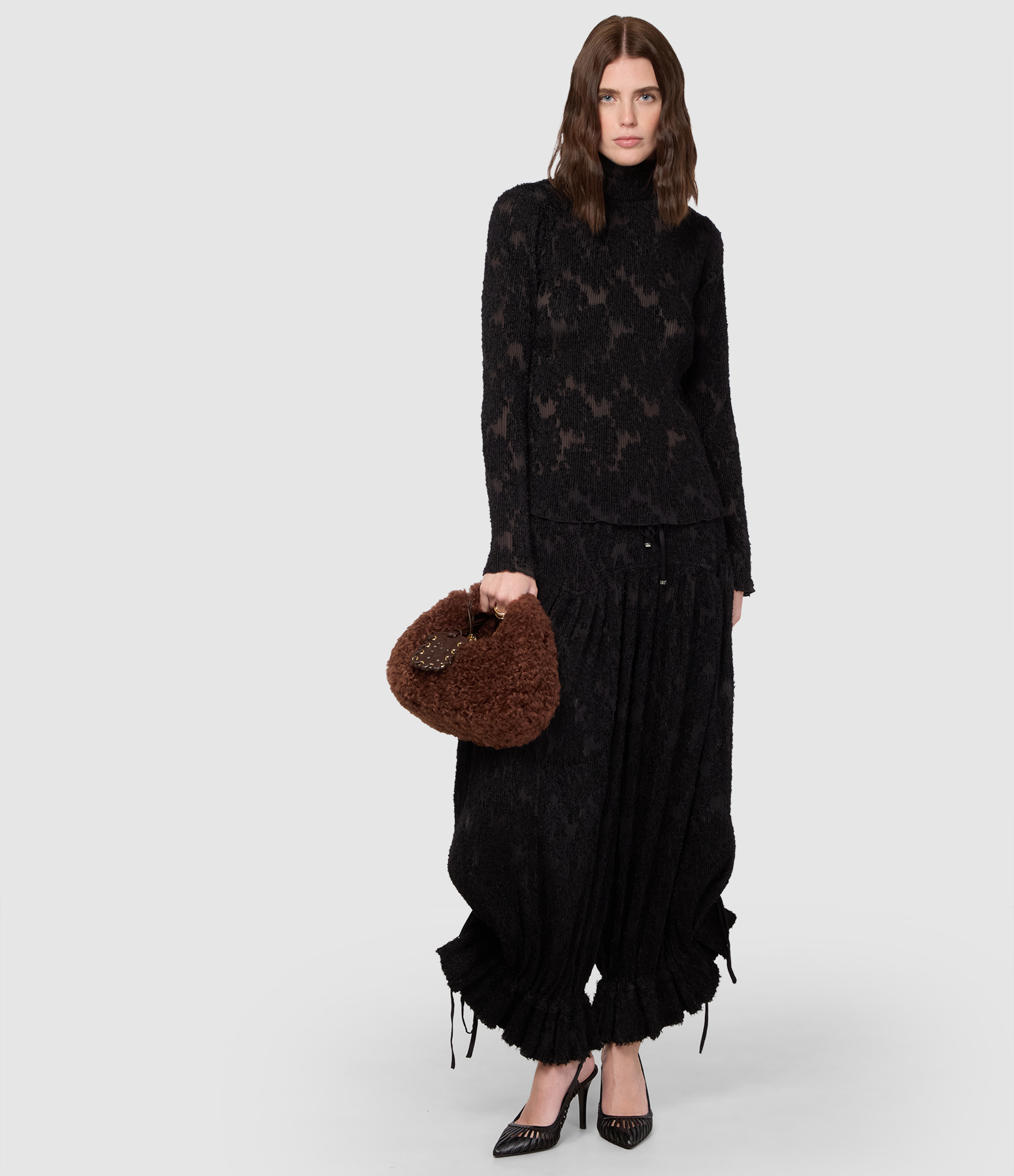 Pantalon Pleated Fil Coupe Balloon Black