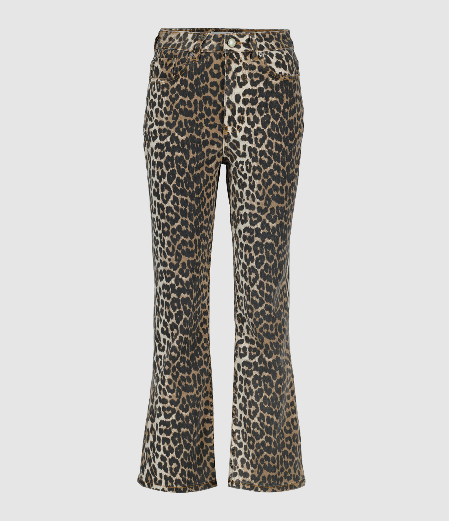 Leopard-print jeans