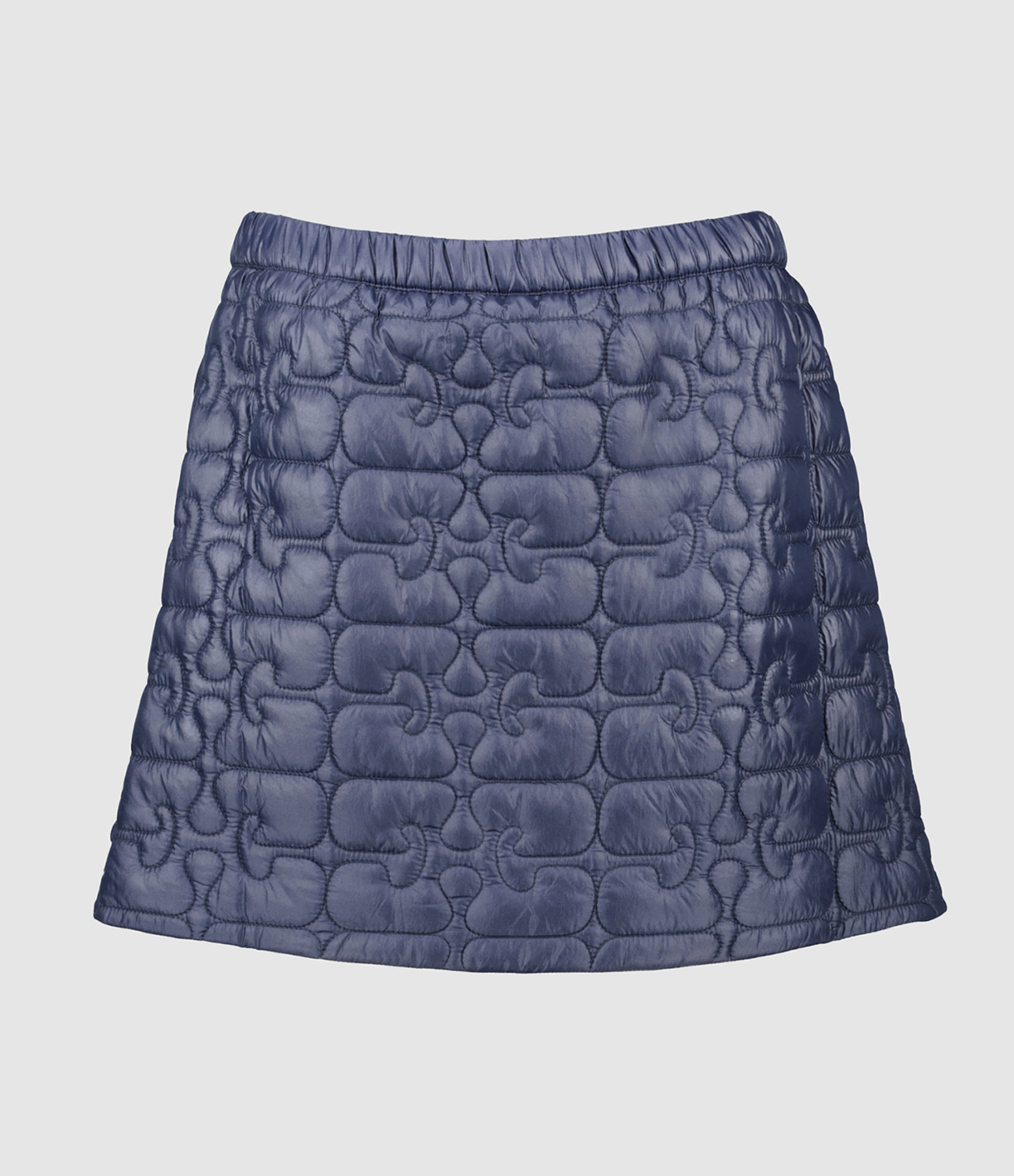 Sky Captain Shiny Quilt Mini Skirt