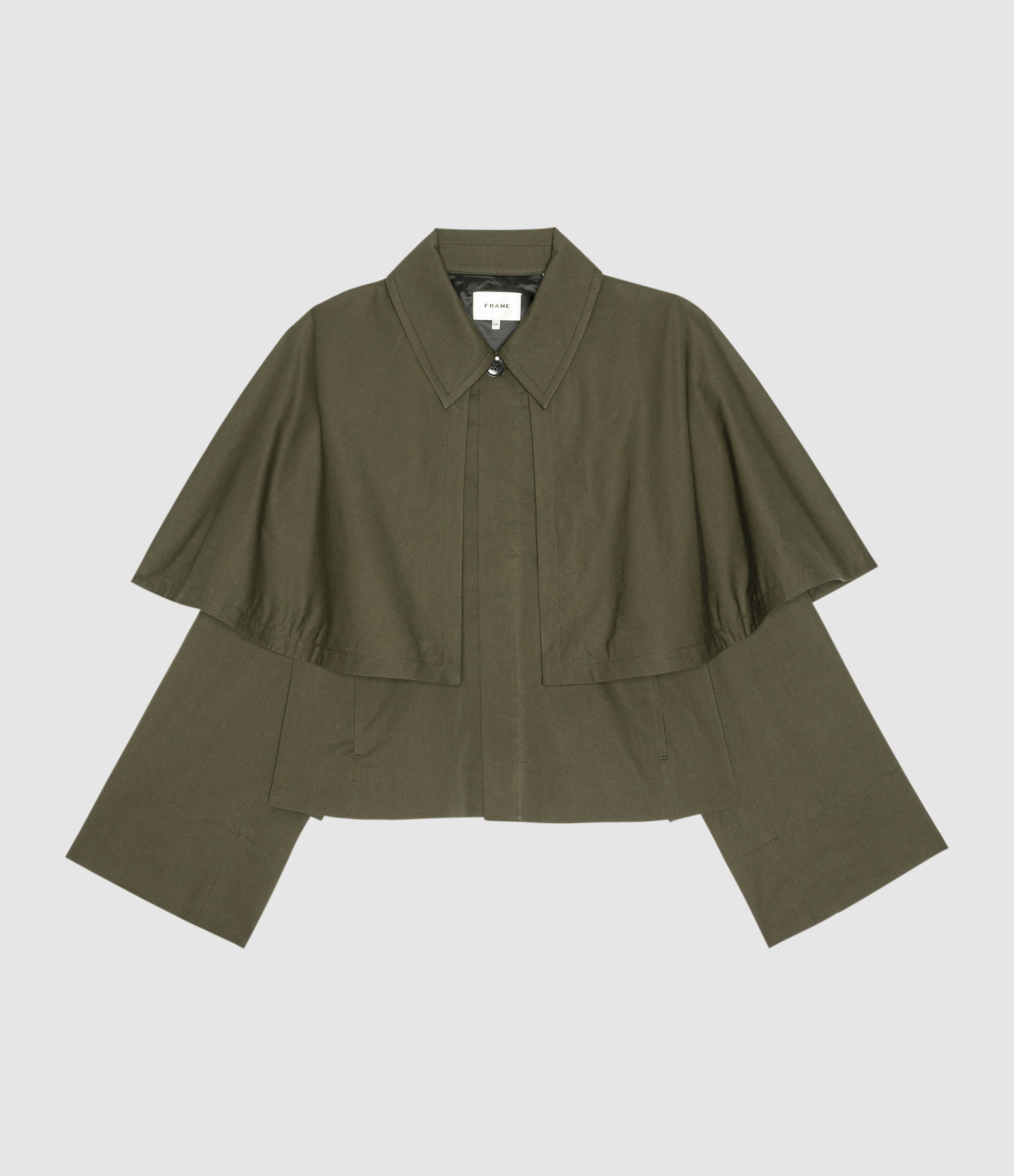 The Paddock Cape Jacket in Military Green