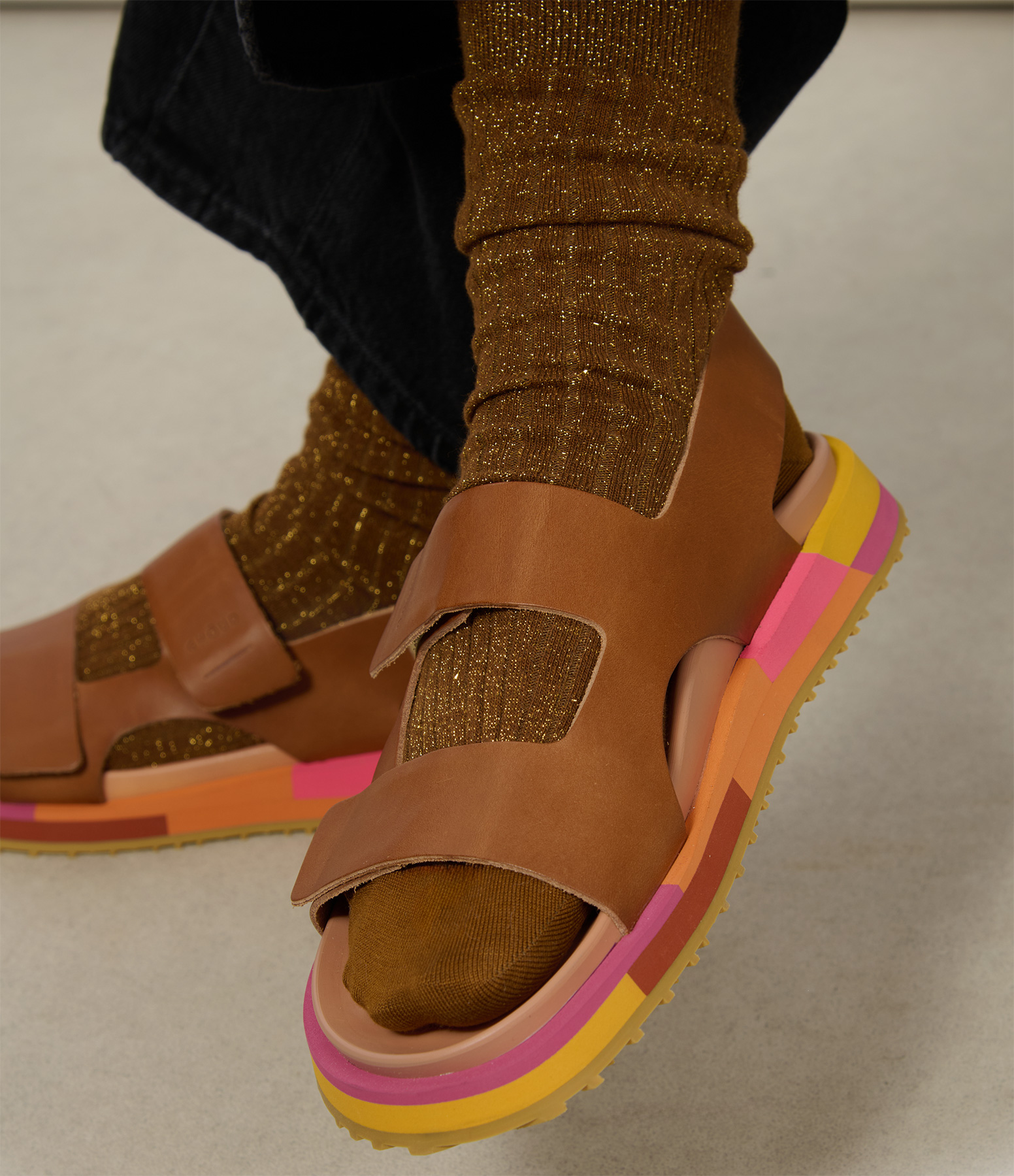 Atelier Multicolour Women’s Sandals – Beige Leather