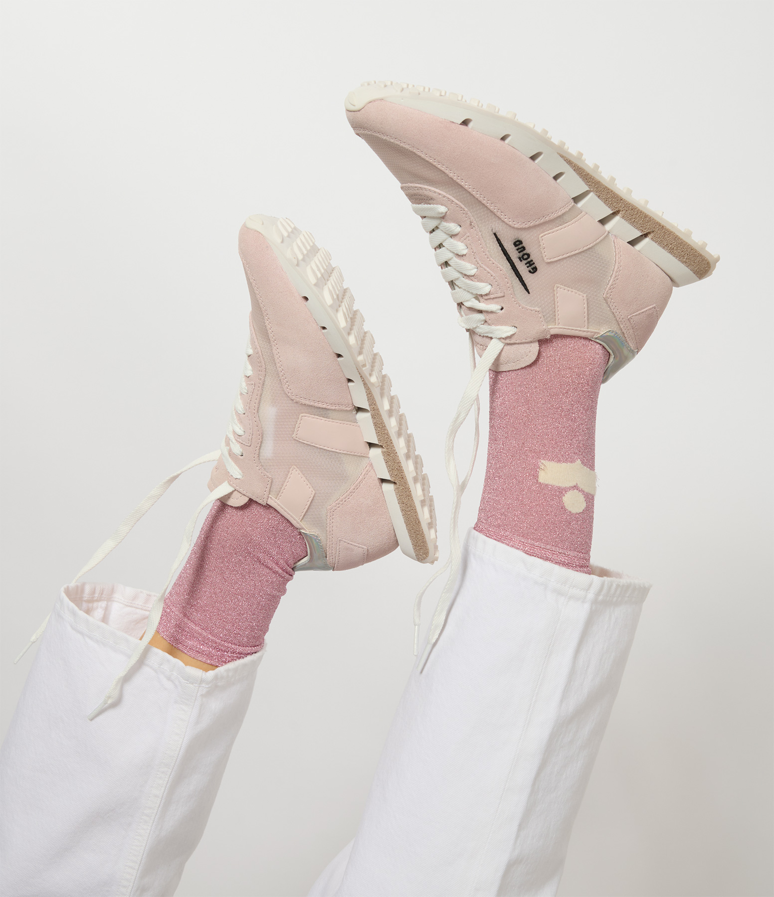 Rush Teeth Low Women’s Net Suede Antiq Pink Trainers