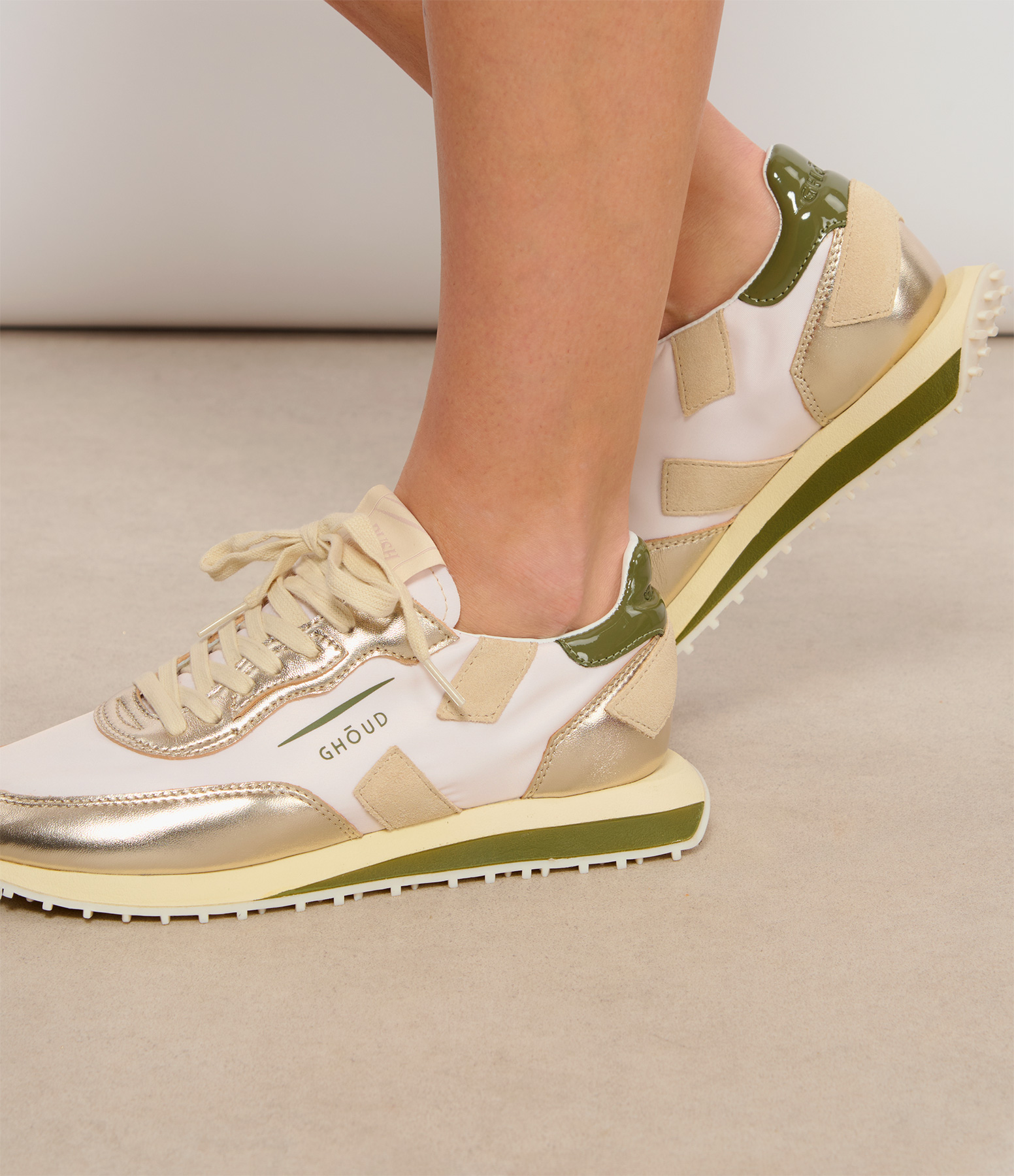 Rush Leather White Platinum Trainers