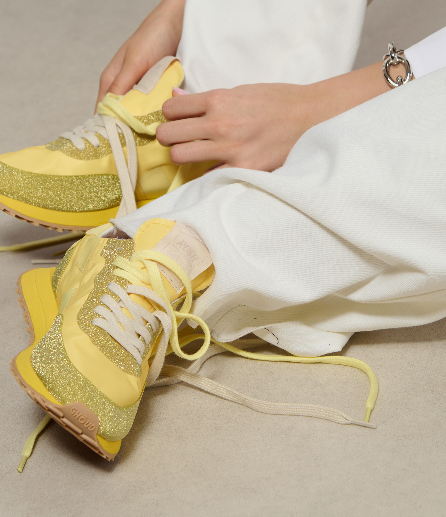 Lemonzest Star Leather Trainers