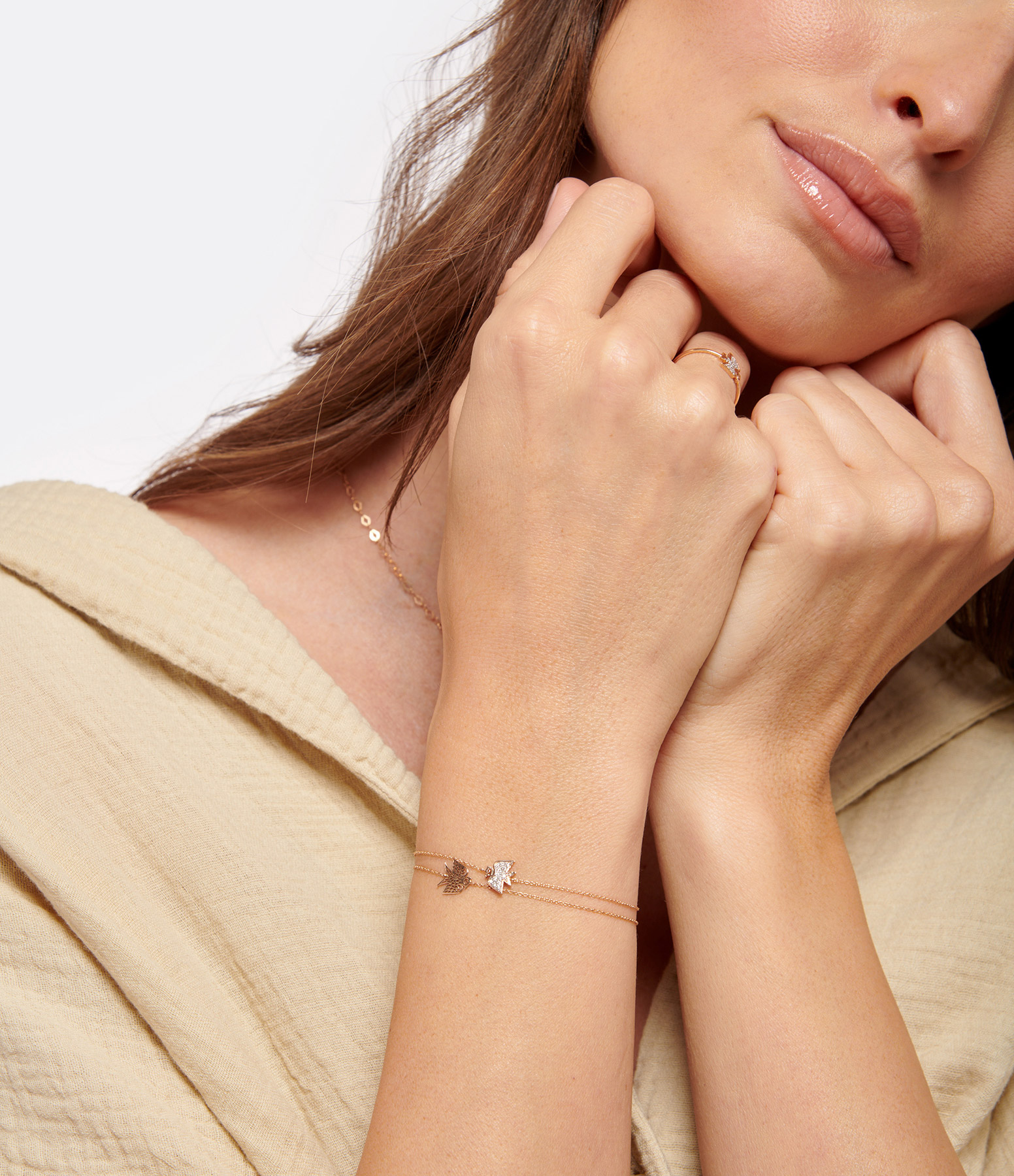 Georgia Diamond Bracelet in Rose Gold