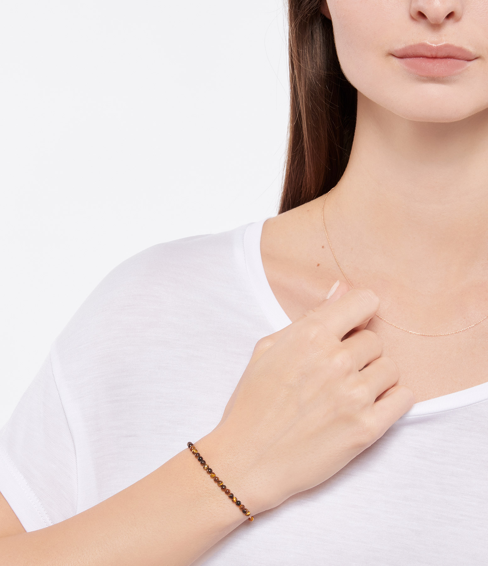 Maria Mini Rose Gold Tiger's Eye Bracelet