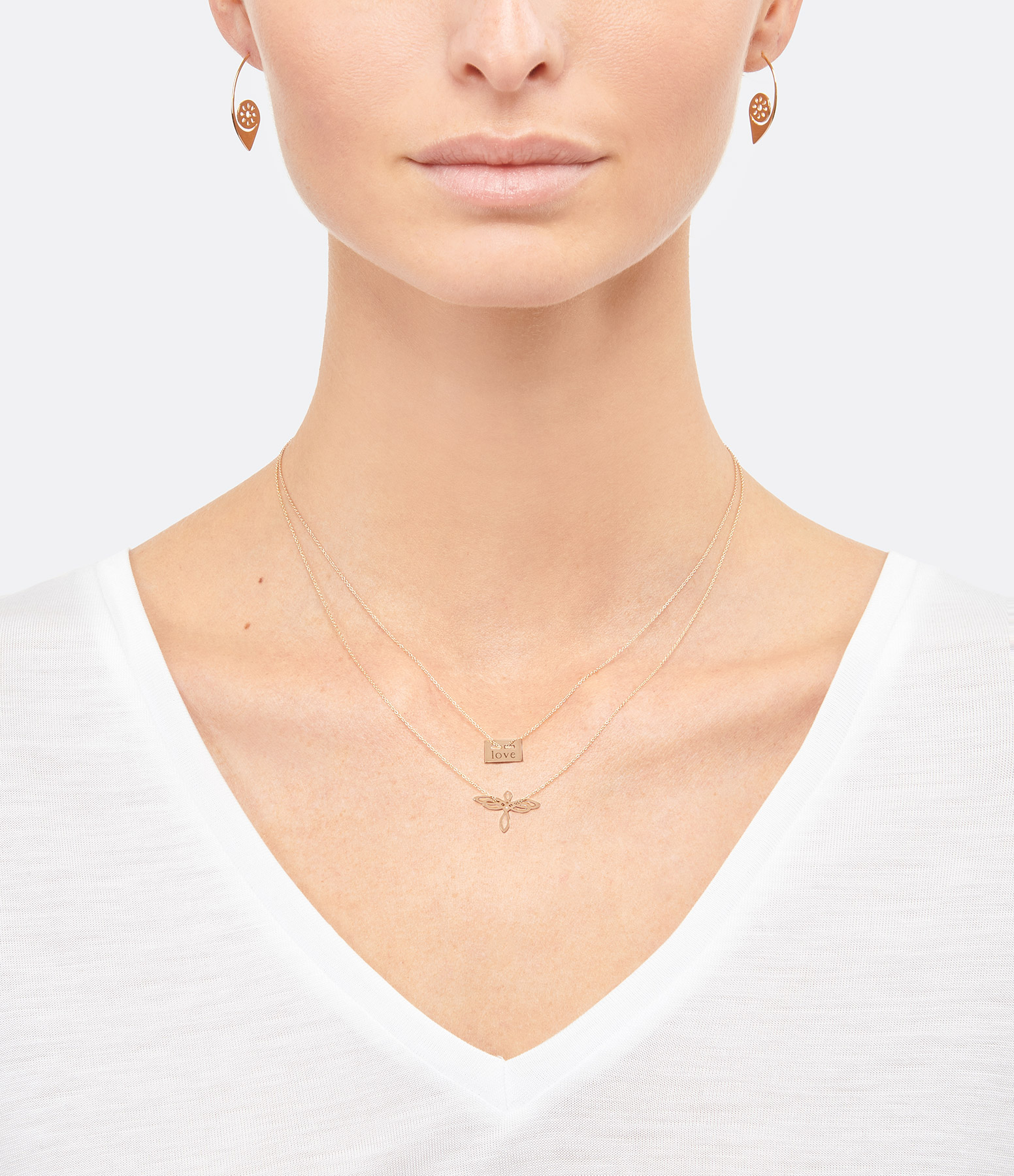 Baby Plate Rose Gold 'Love' Necklace