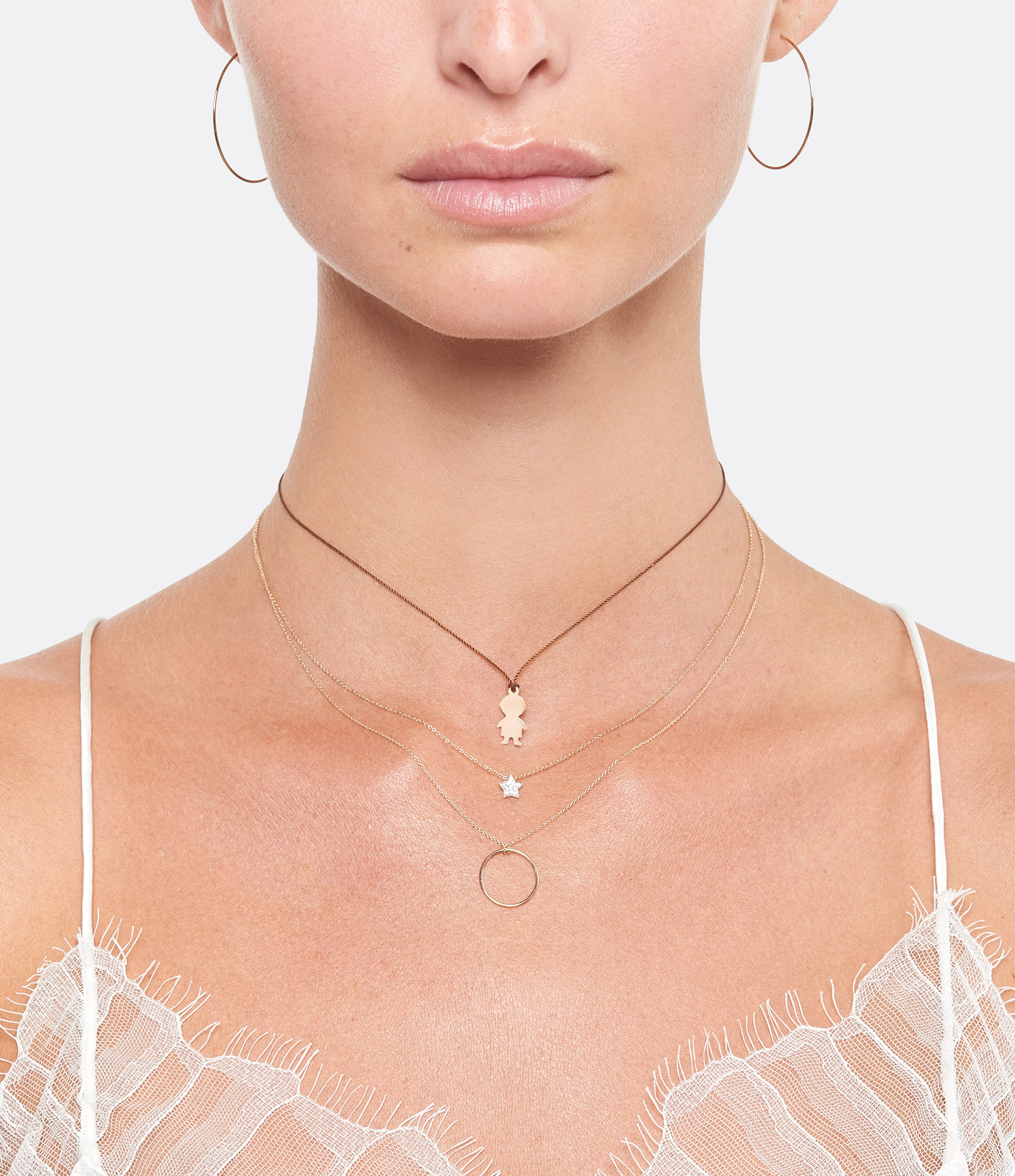 Mini Circles Necklace in Rose Gold