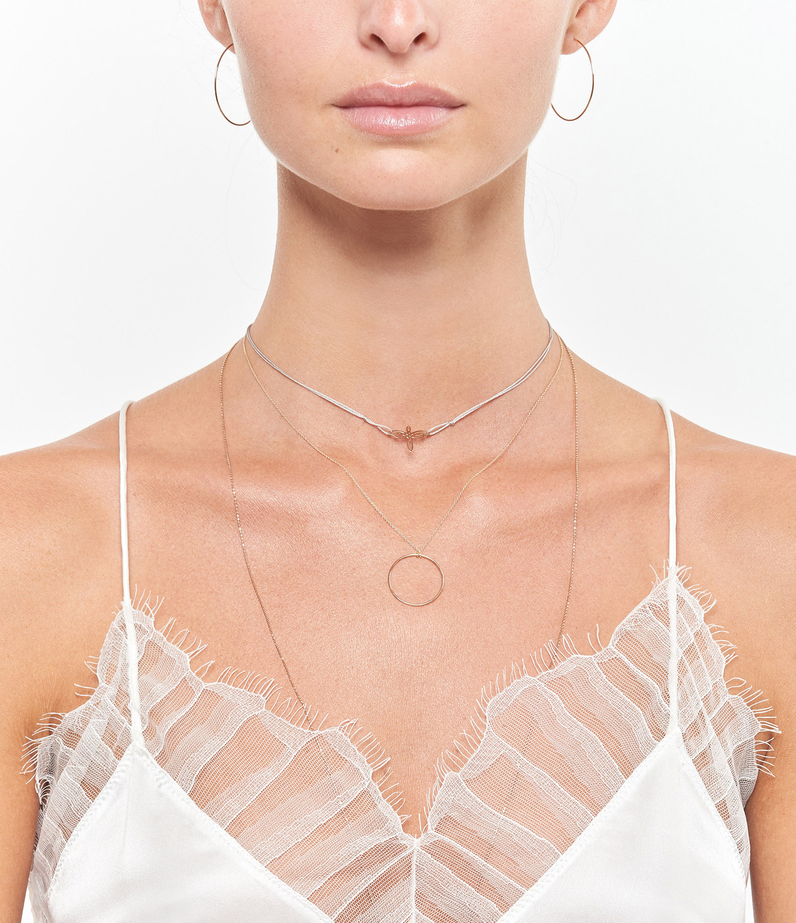 Circles Baby Necklace in Rose Gold