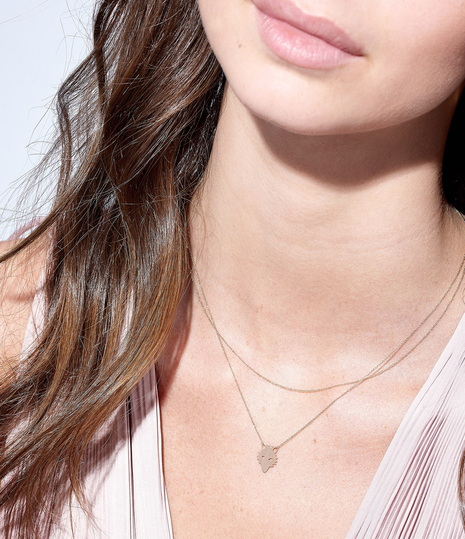 Mini Wolf Rose Gold Necklace