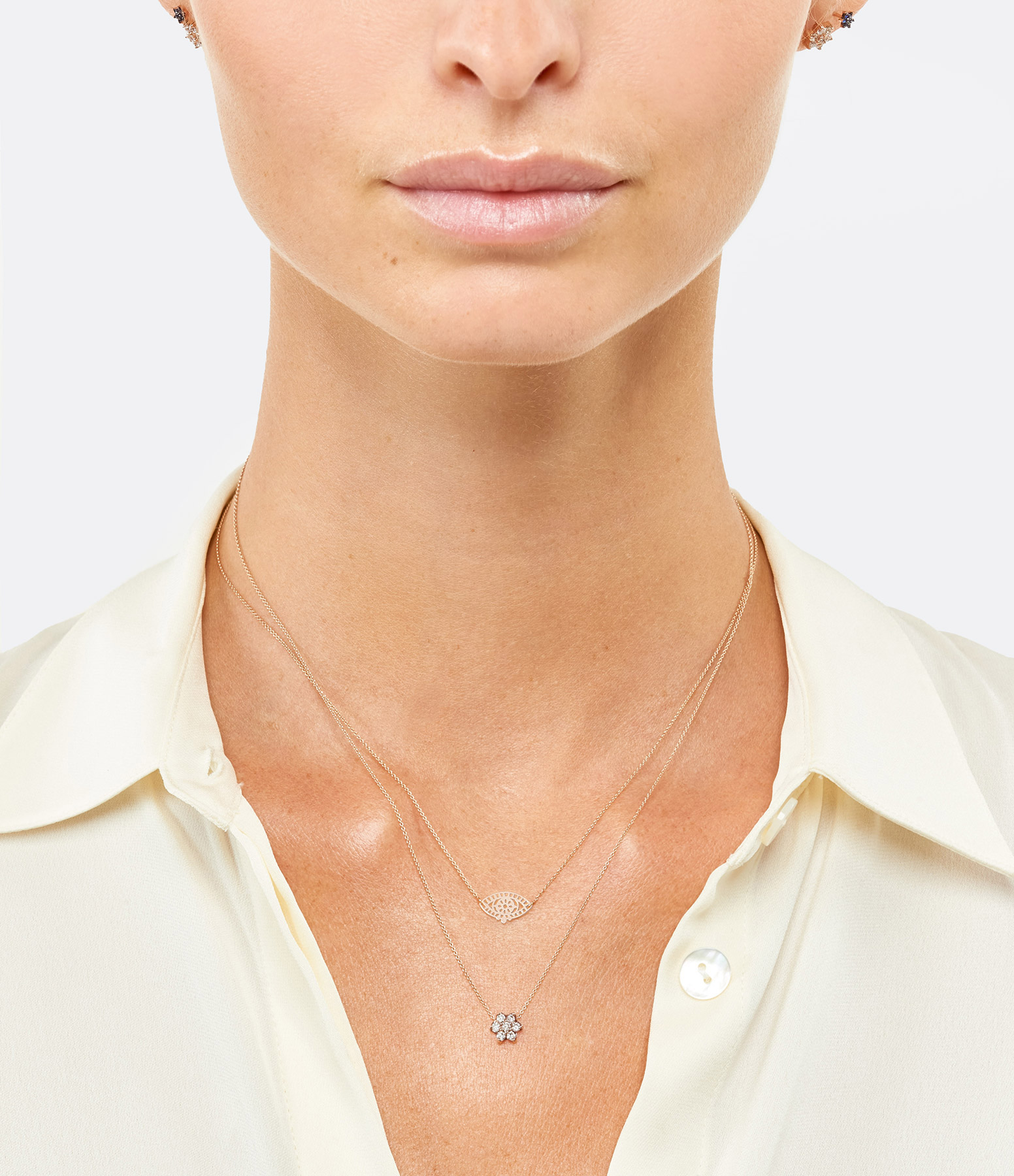 Rose Gold Star Diamond Necklace