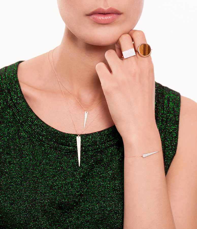 Rose Gold Tiger's Eye Disc Ring