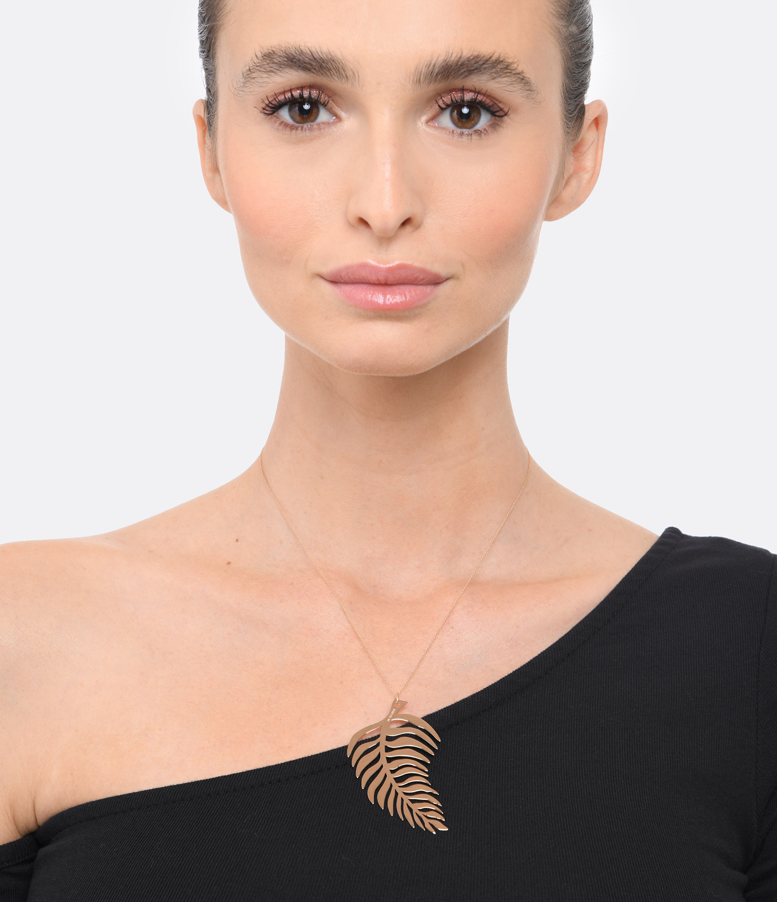 Jumbo Palms Necklace in Rose Gold