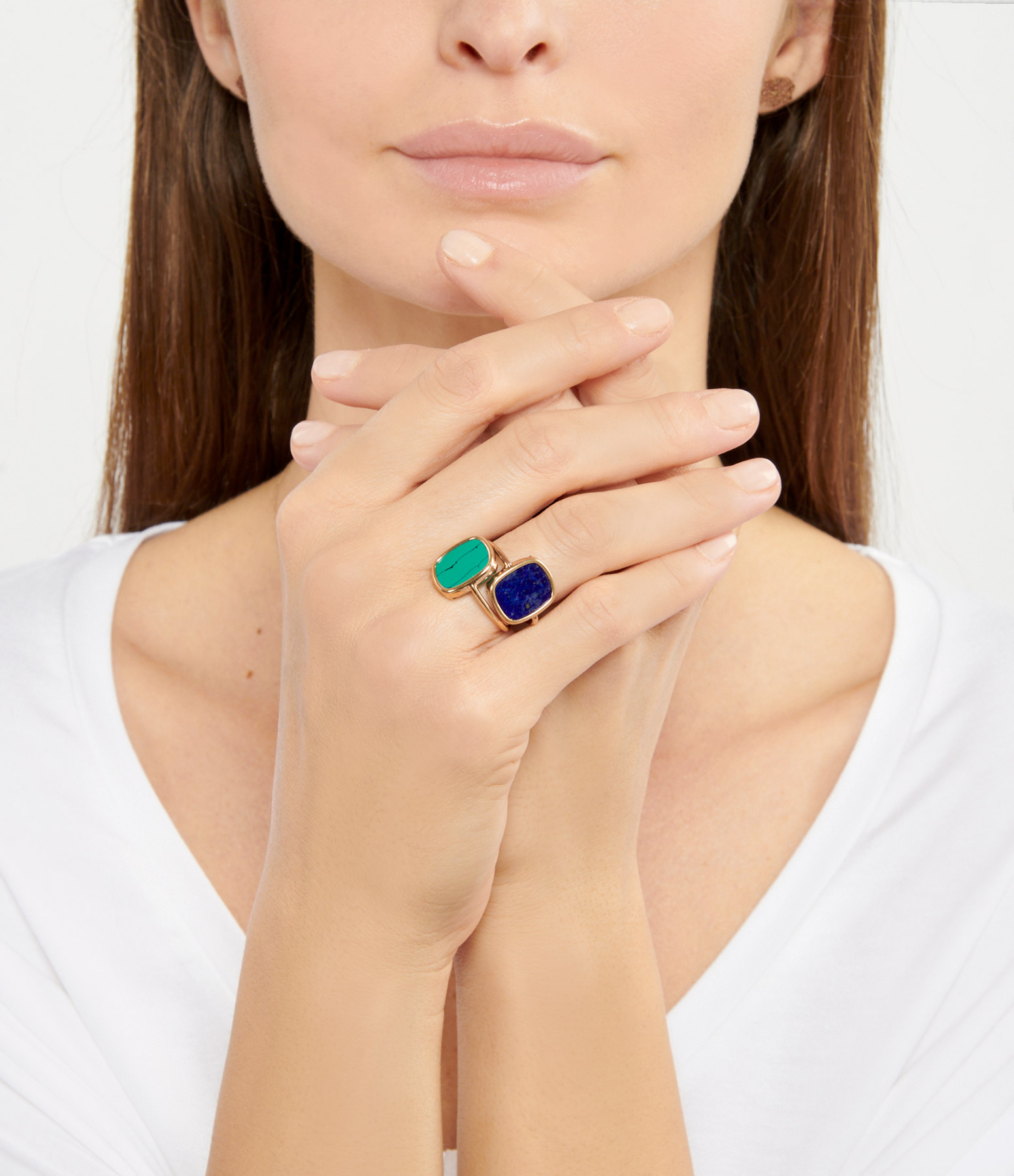 Antique Turquoise Rose Gold Ring