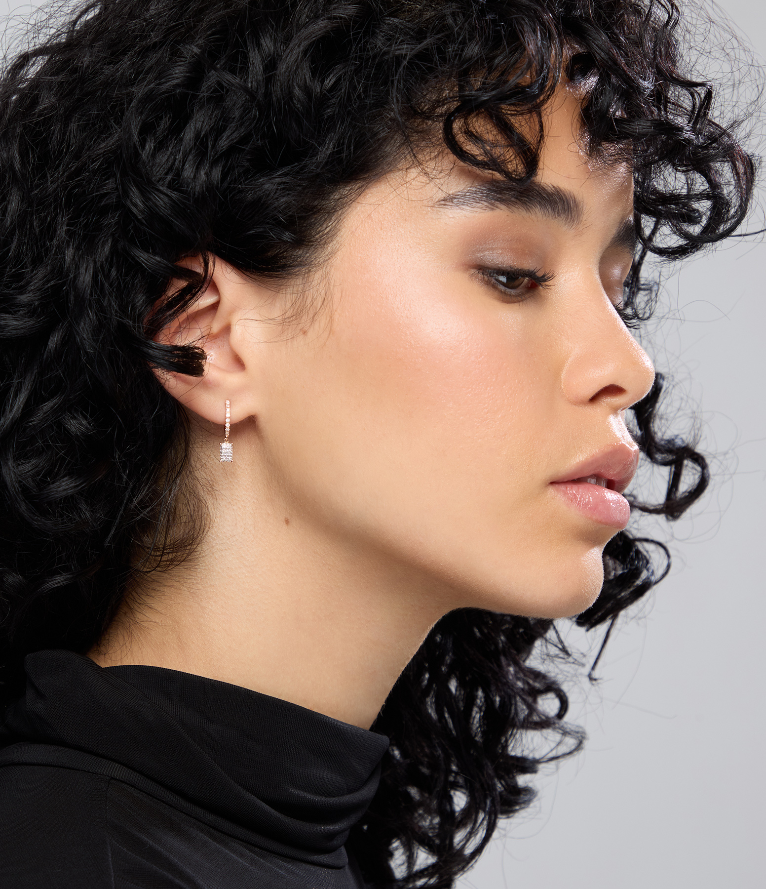 Midnight Diamond Rose Gold Earring (Sold individually)