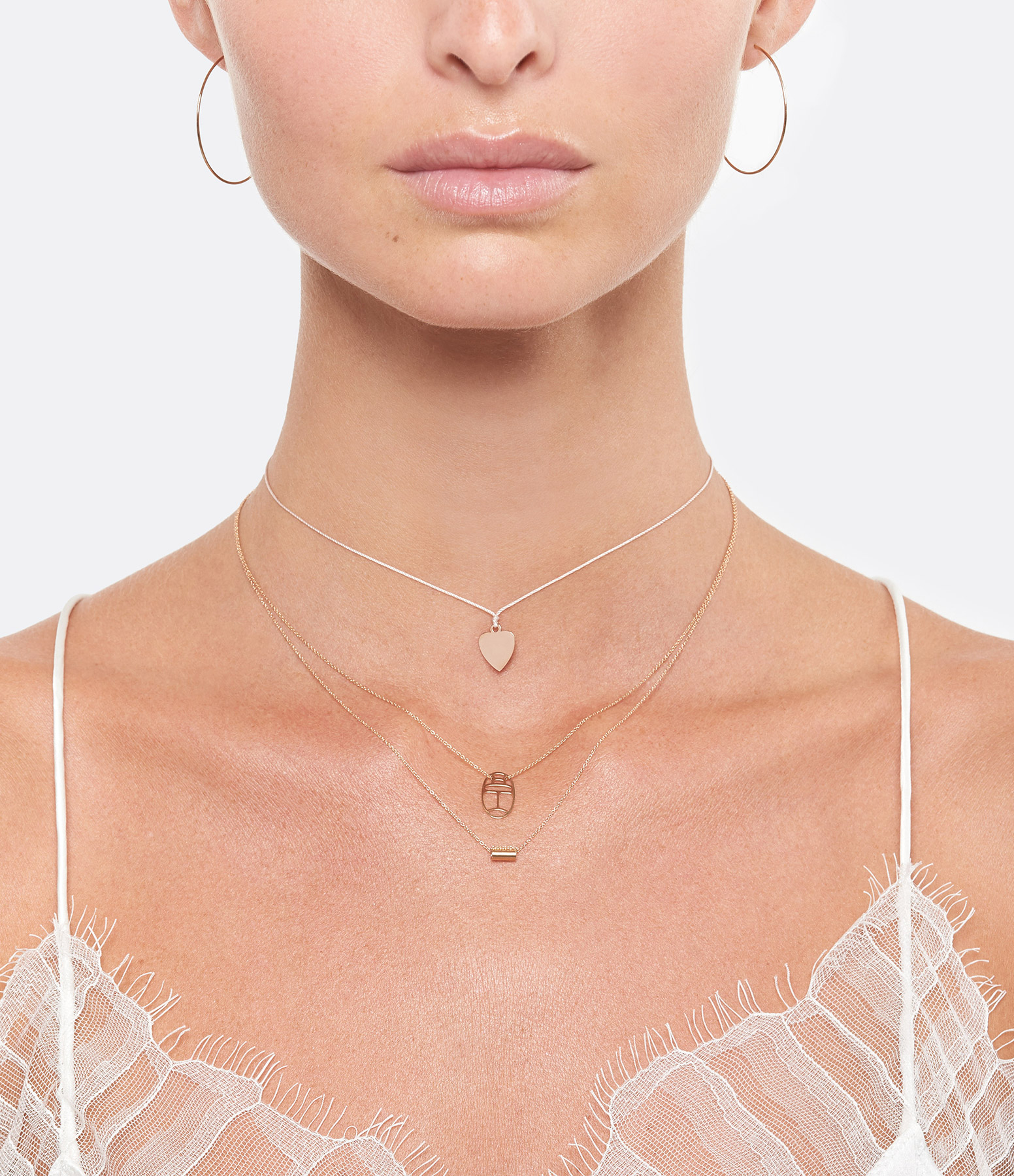Straws Mini Rose Gold Necklace