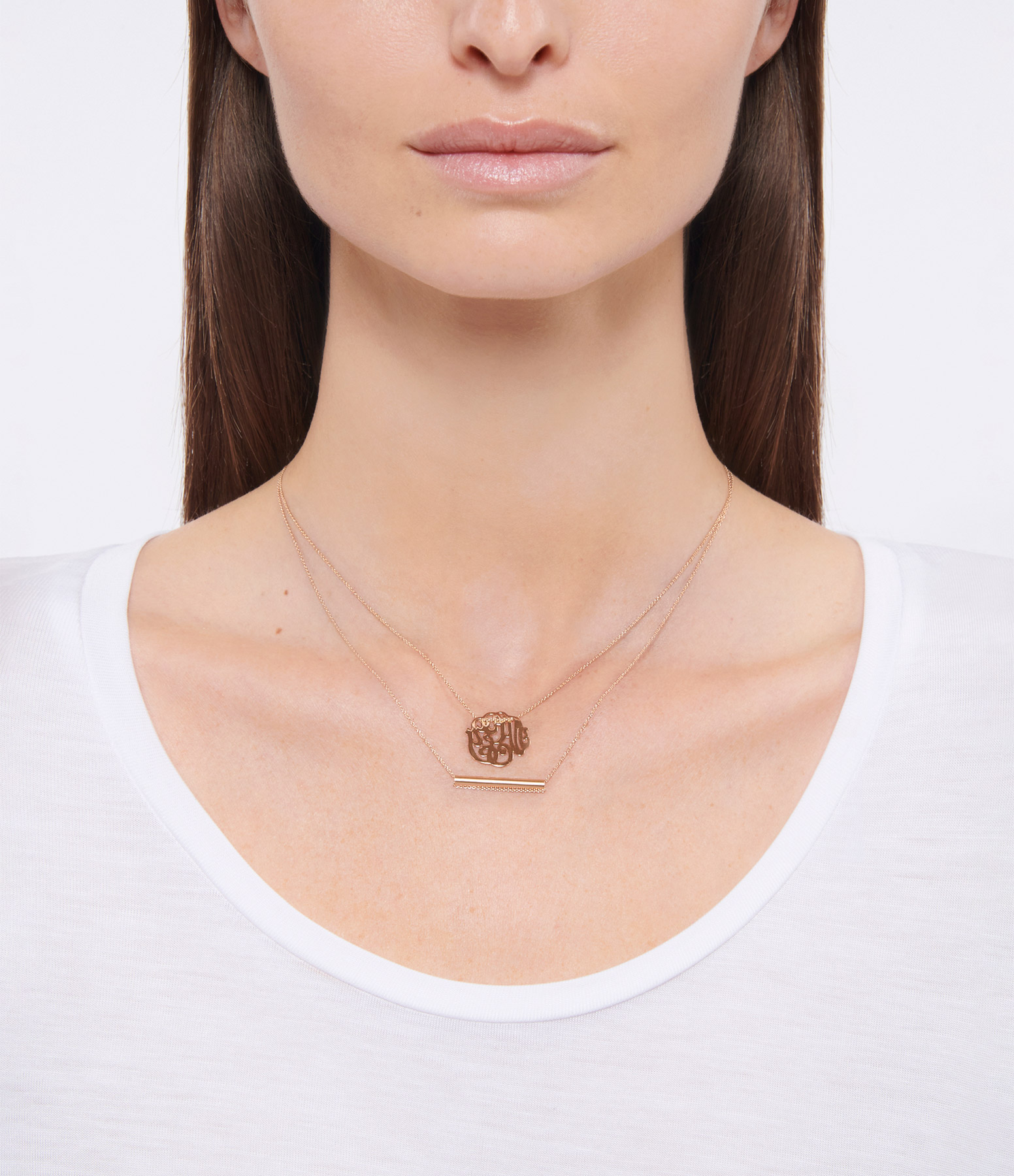 Straws Rose Gold Necklace