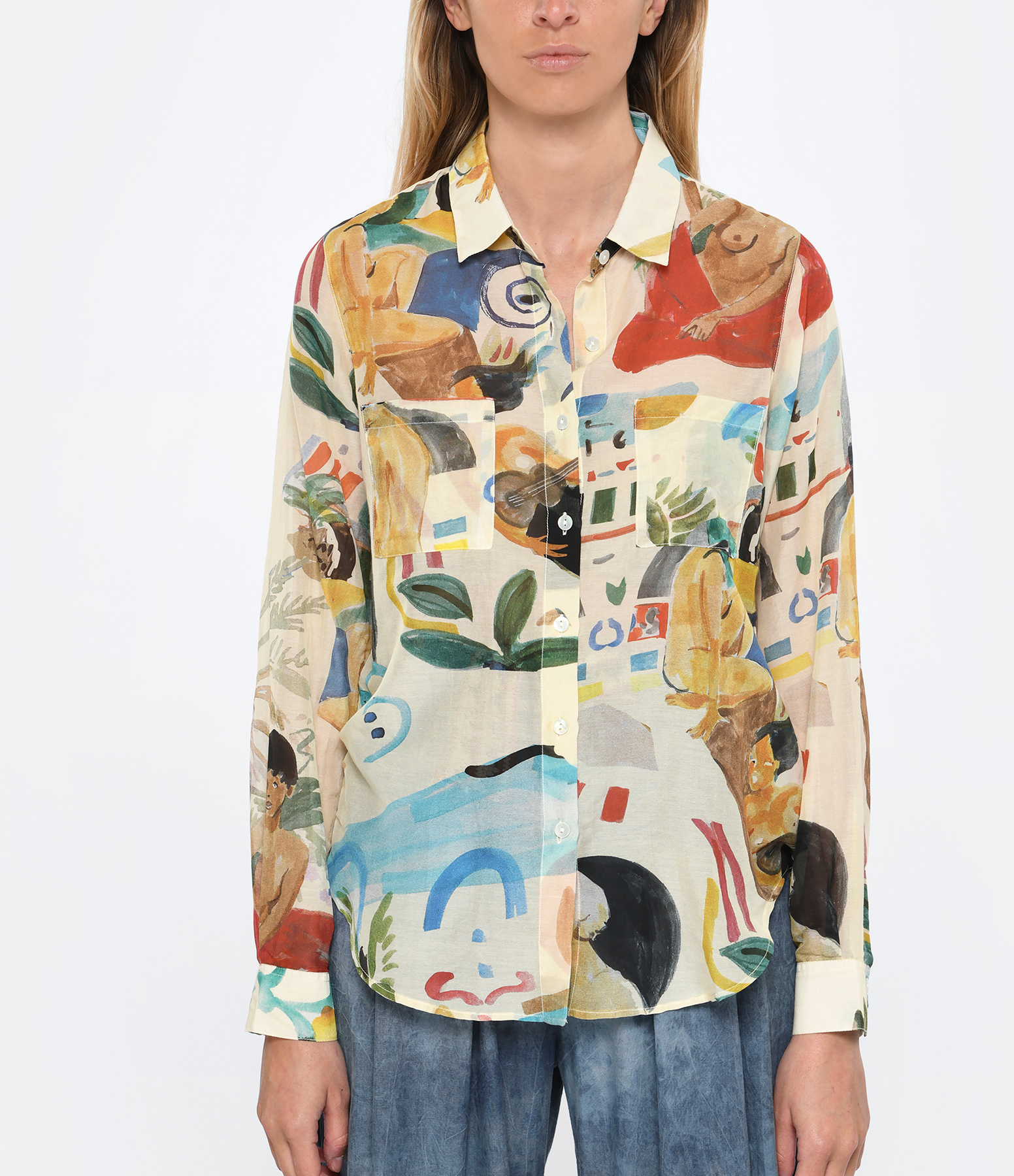 Le Bain Fleur Multicoloured Cotton and Silk Shirt